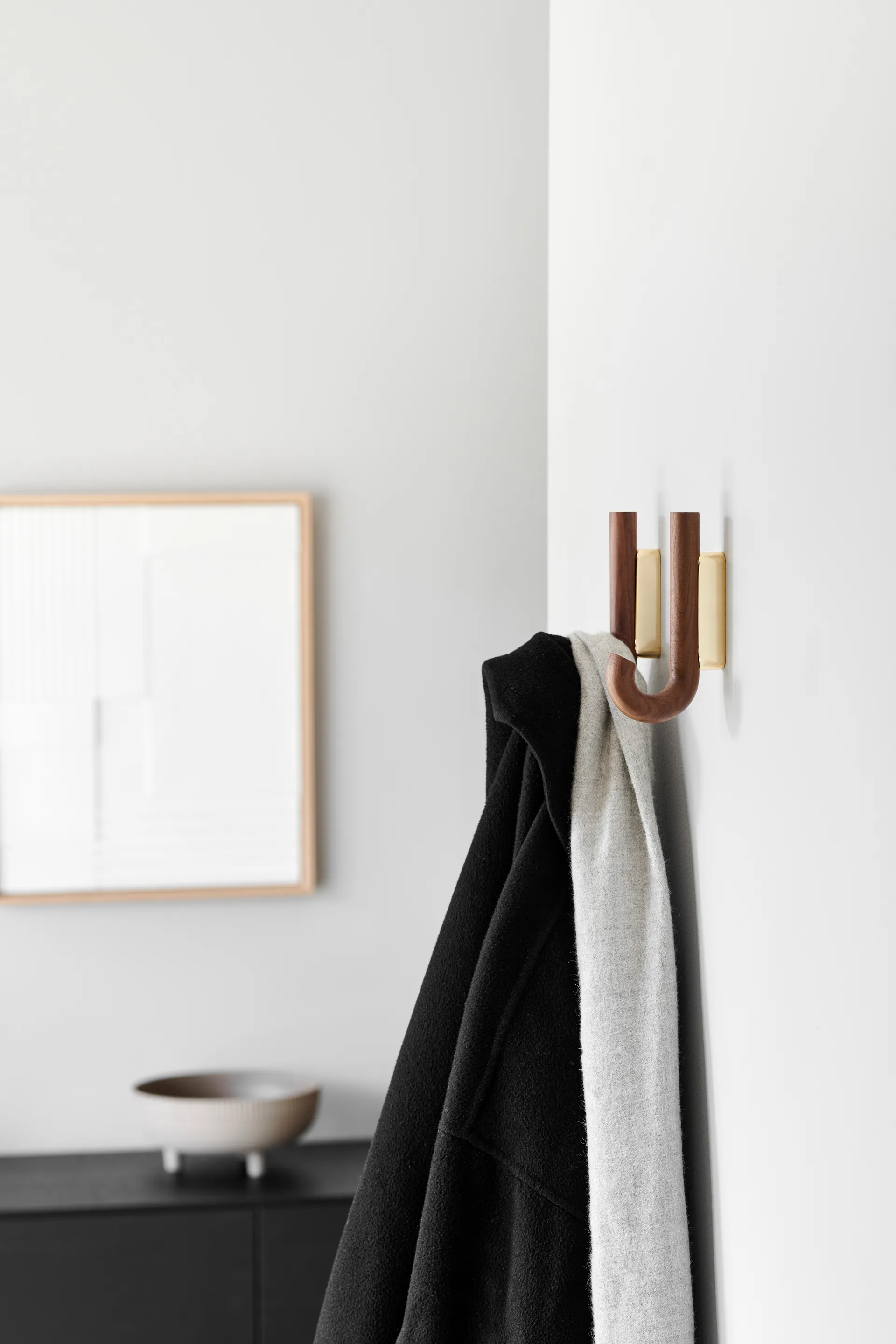 Hook Haken mini 13.3cm, Walnuss-Messing Gejst