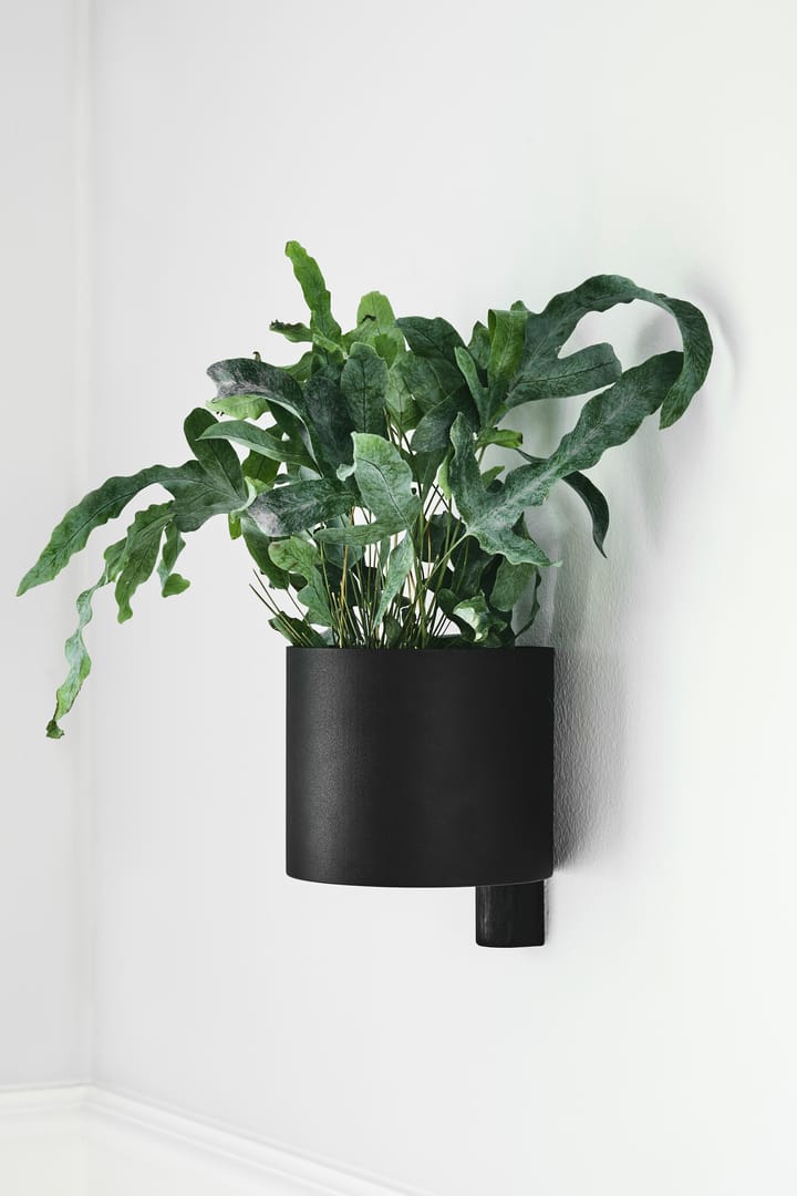 Kollage Blumentopf Ø14cm, Schwarz-Eiche Gejst