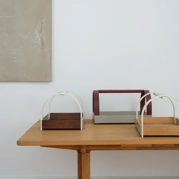 Kydo Tablett mit Griff 40,5x27x23,5 cm - Eiche-Beige white - Gejst