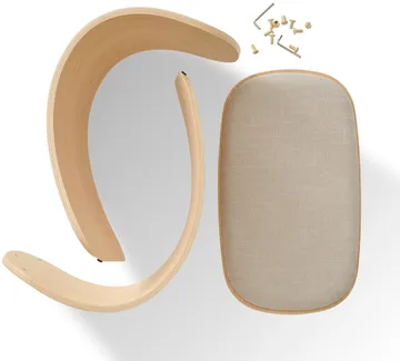 Luno Hocker 48x28x72 cm - Eiche-beige Textil - Gejst