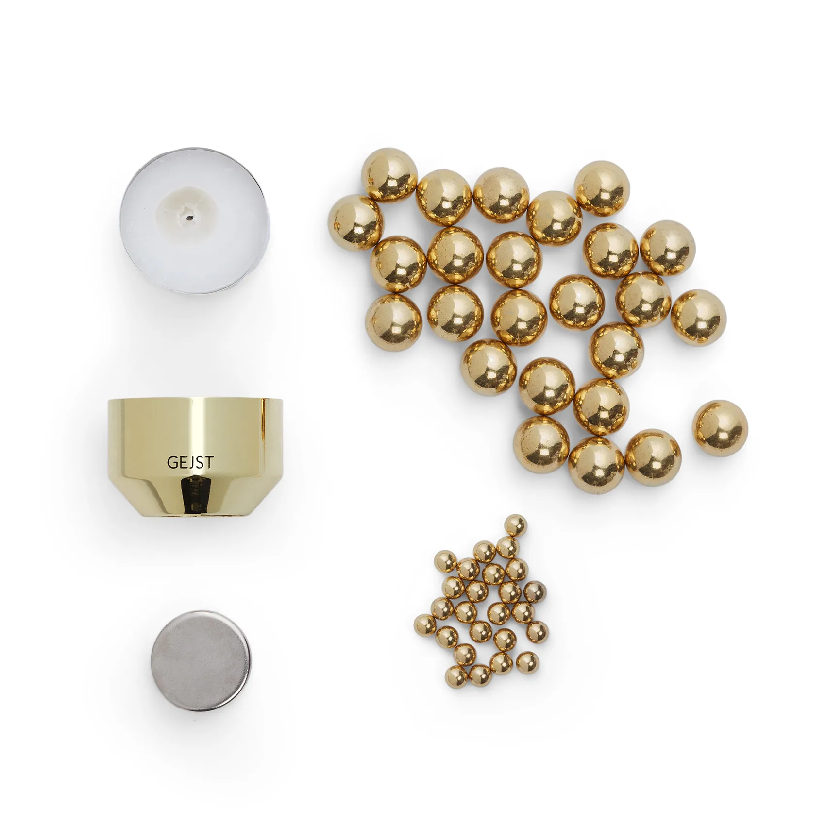 Molekyl Windlicht, Messing Gejst