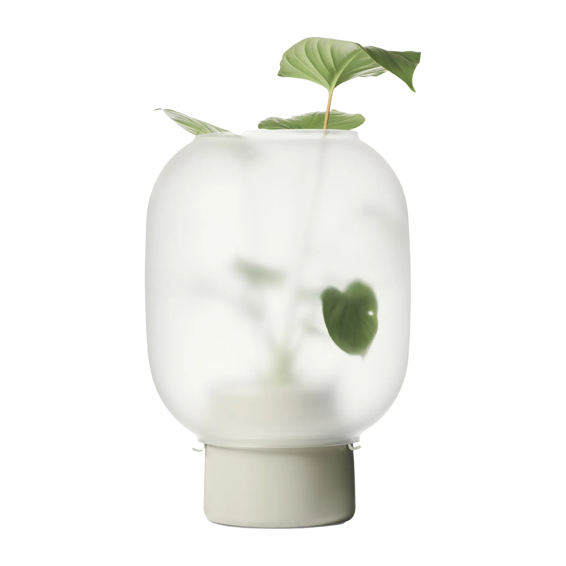 Nebl Blumentopf mit gefrostetem Glas Ø26cm, Grau Gejst