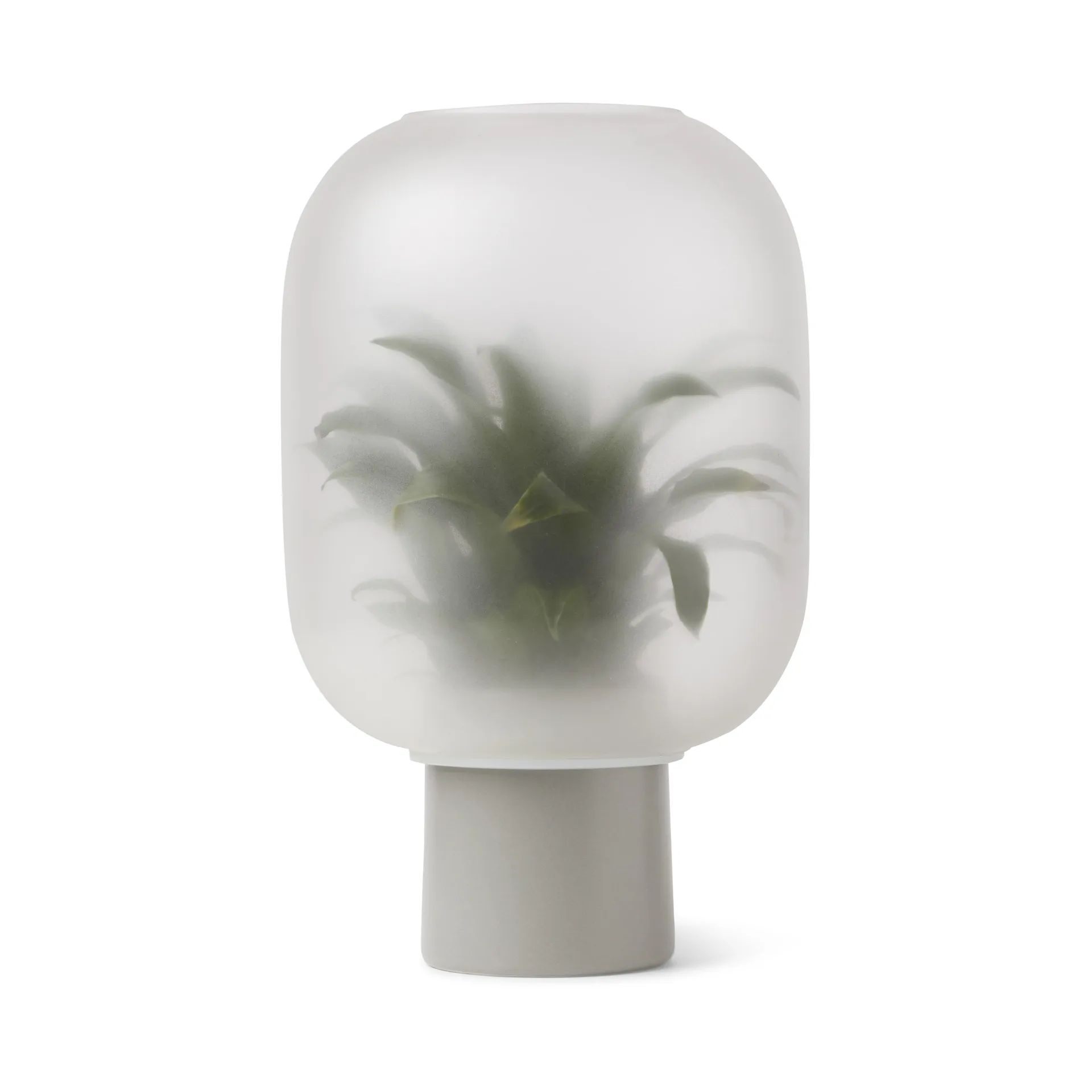 Nebl Blumentopf mit Milchglas groß Ø25cm, Grau Gejst