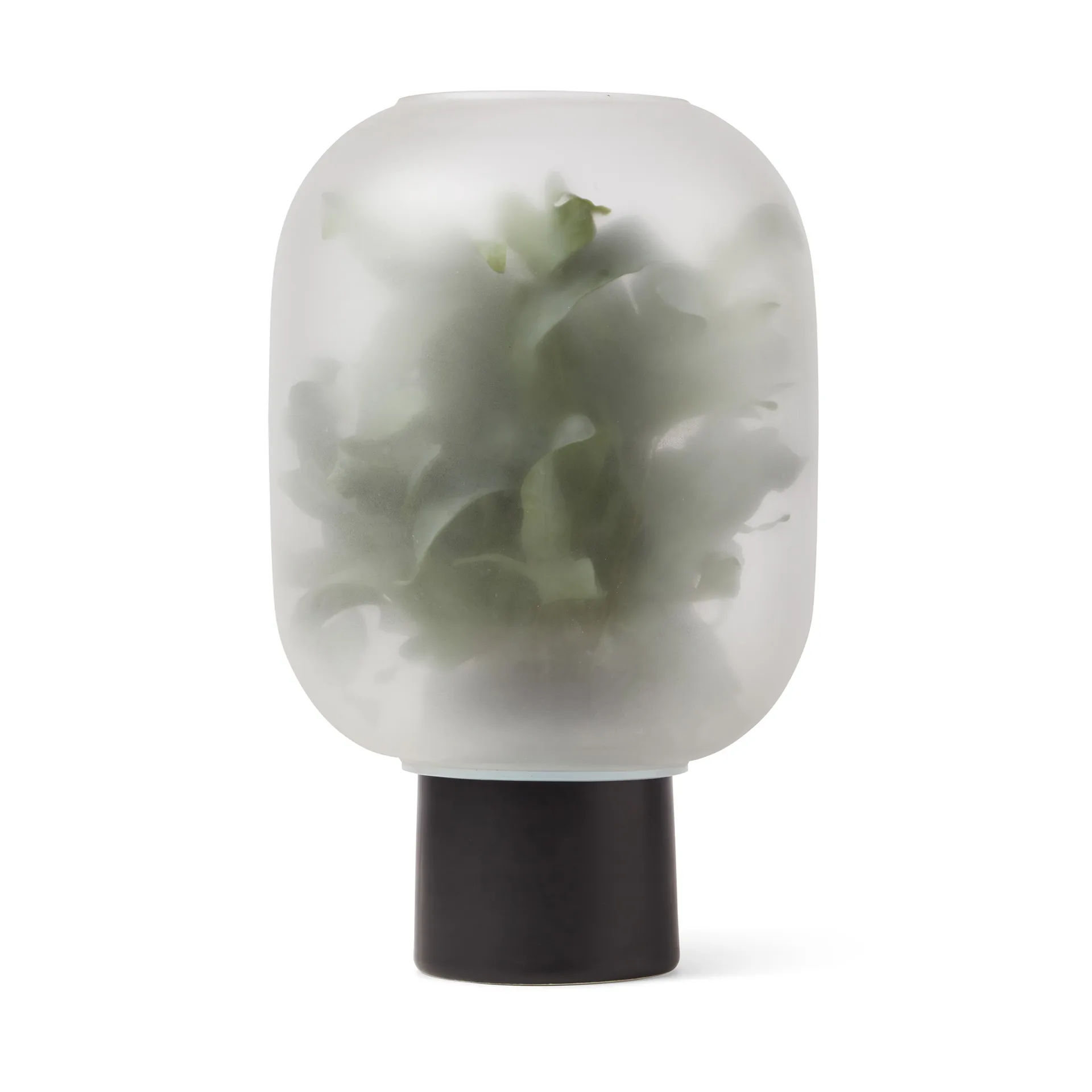 Nebl Blumentopf mit Milchglas groß Ø25cm, Schwarz Gejst