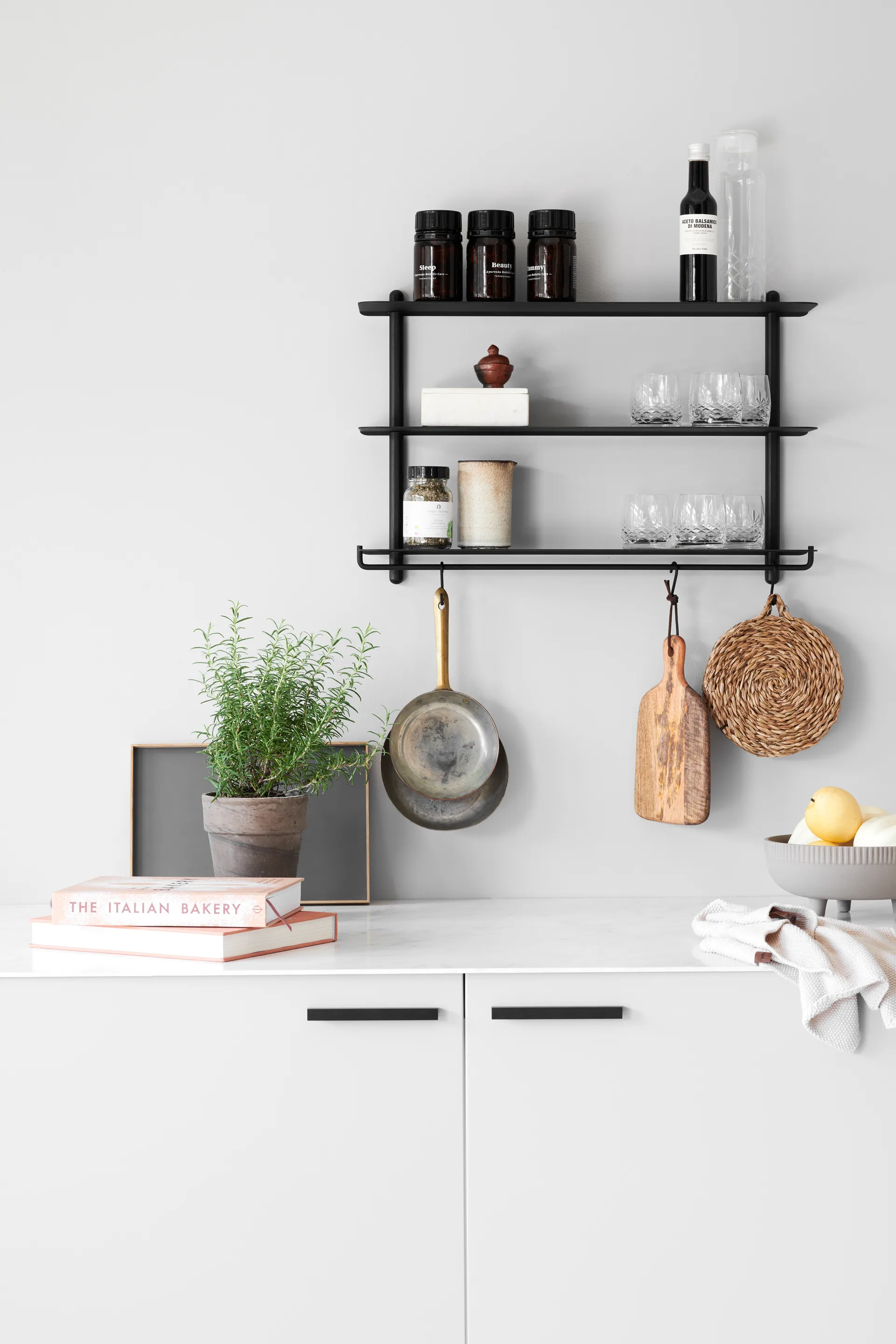 Nivo Haken für Wandregal 3er Pack, Schwarz Gejst