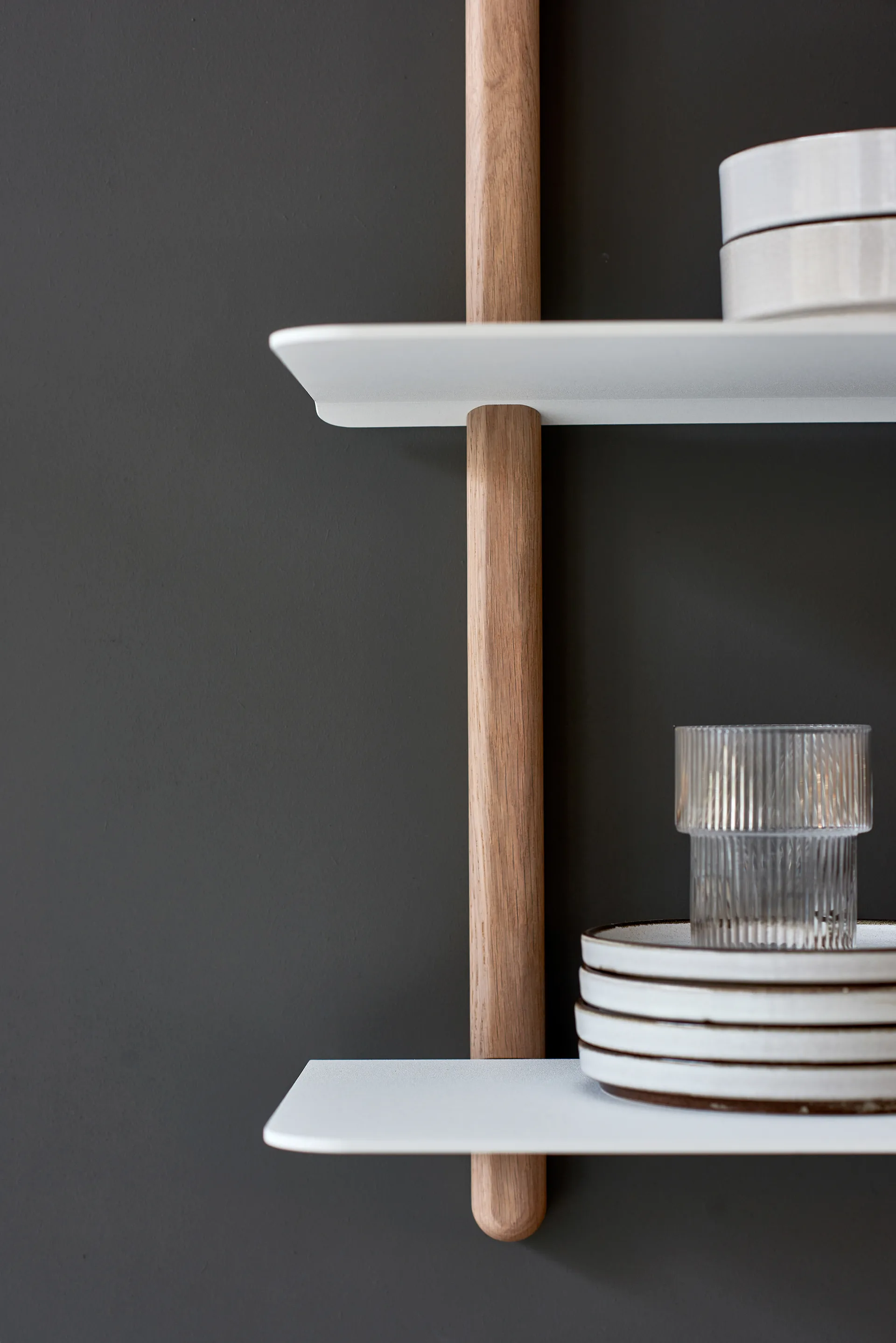 Nivo Regal A large, Helle Eiche-Weiß Gejst