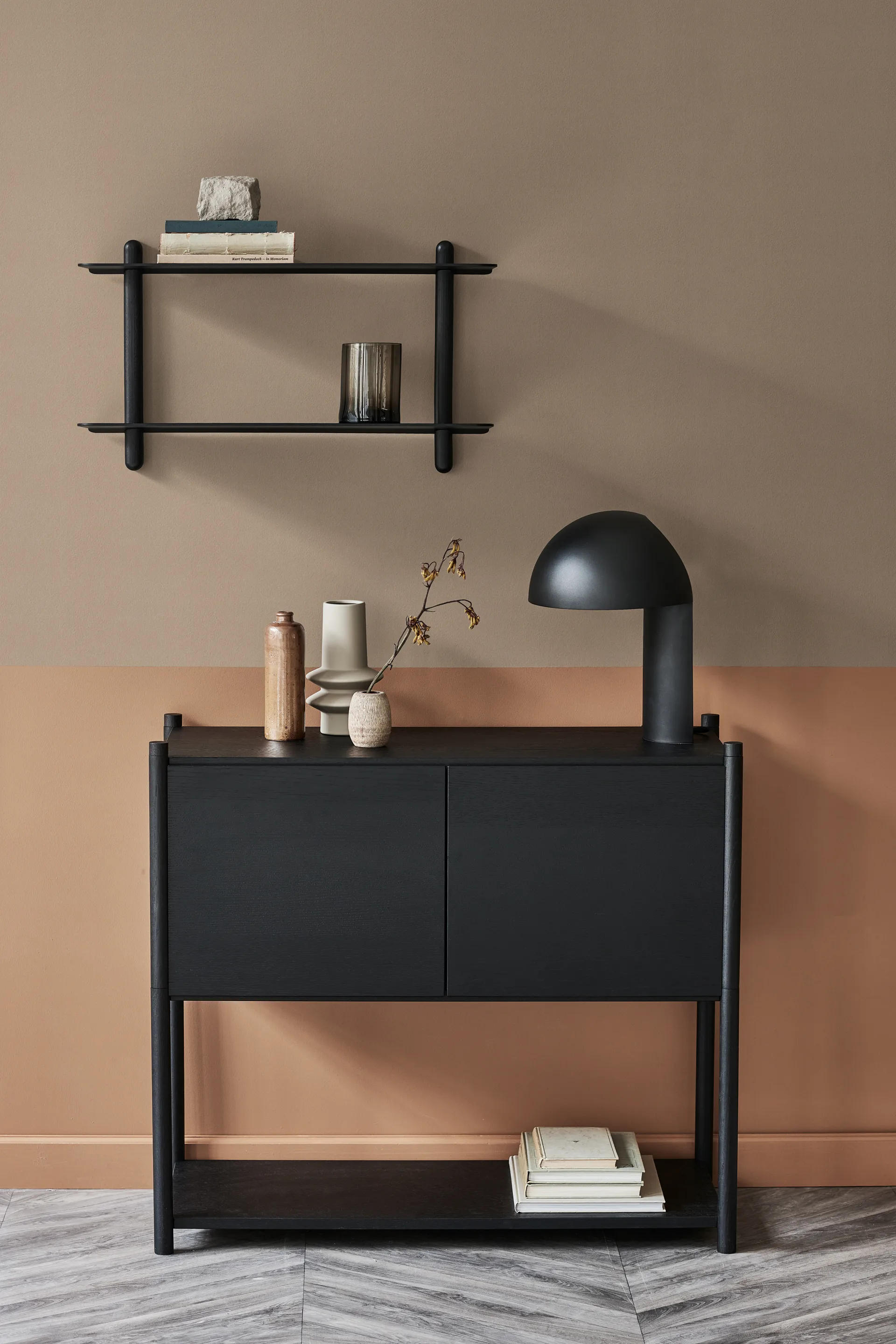 Nivo Regal F large, Schwarz gebeizte Esche-Schwarz Gejst