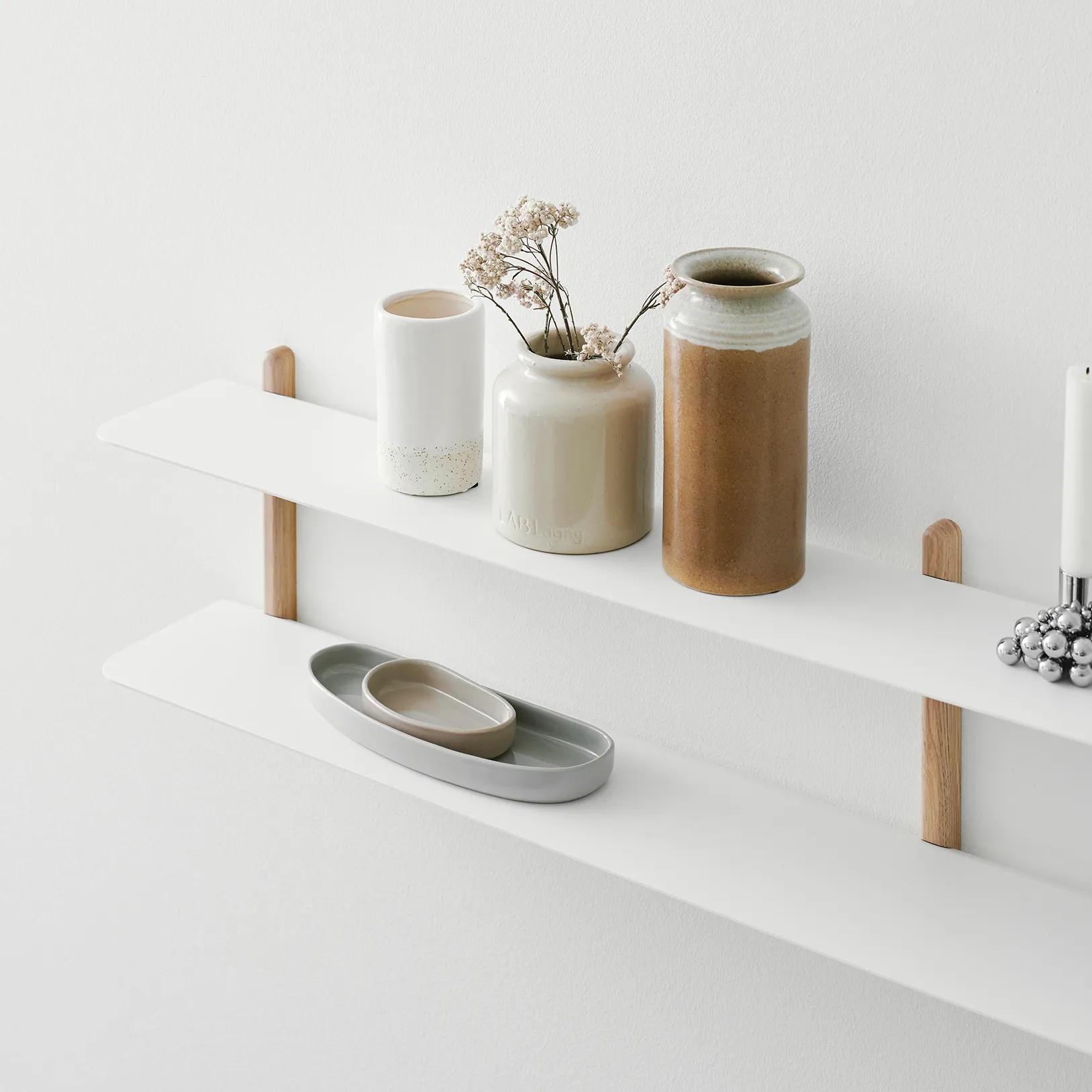 Nivo Wandregal C, Helle Eiche-weiß Gejst