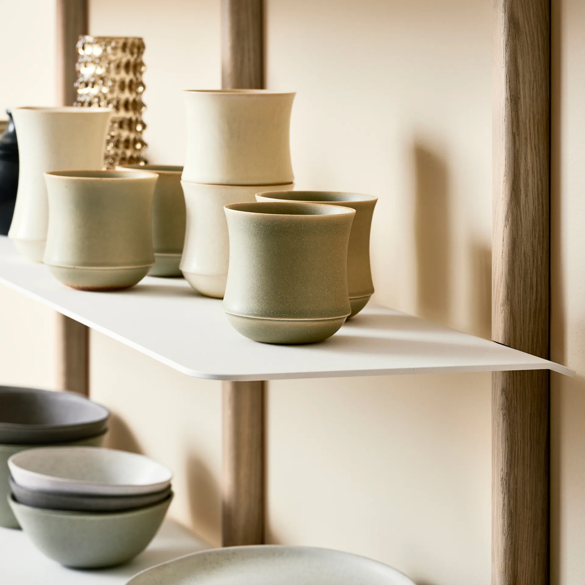 Nivo Wandregal D large, Eiche hell-weiß Gejst