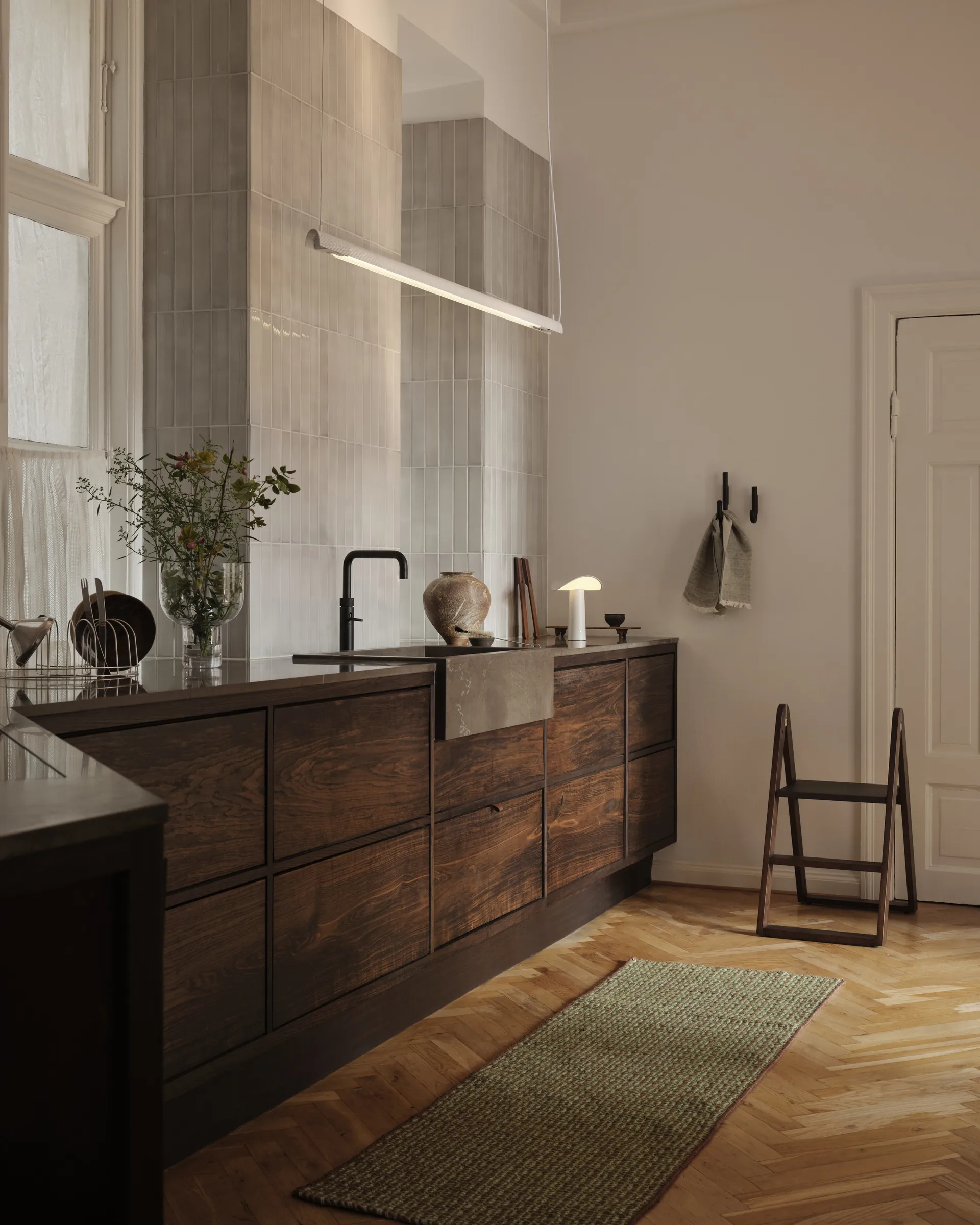 Radent Pendelleuchte long 135 cm, Weiß Gejst