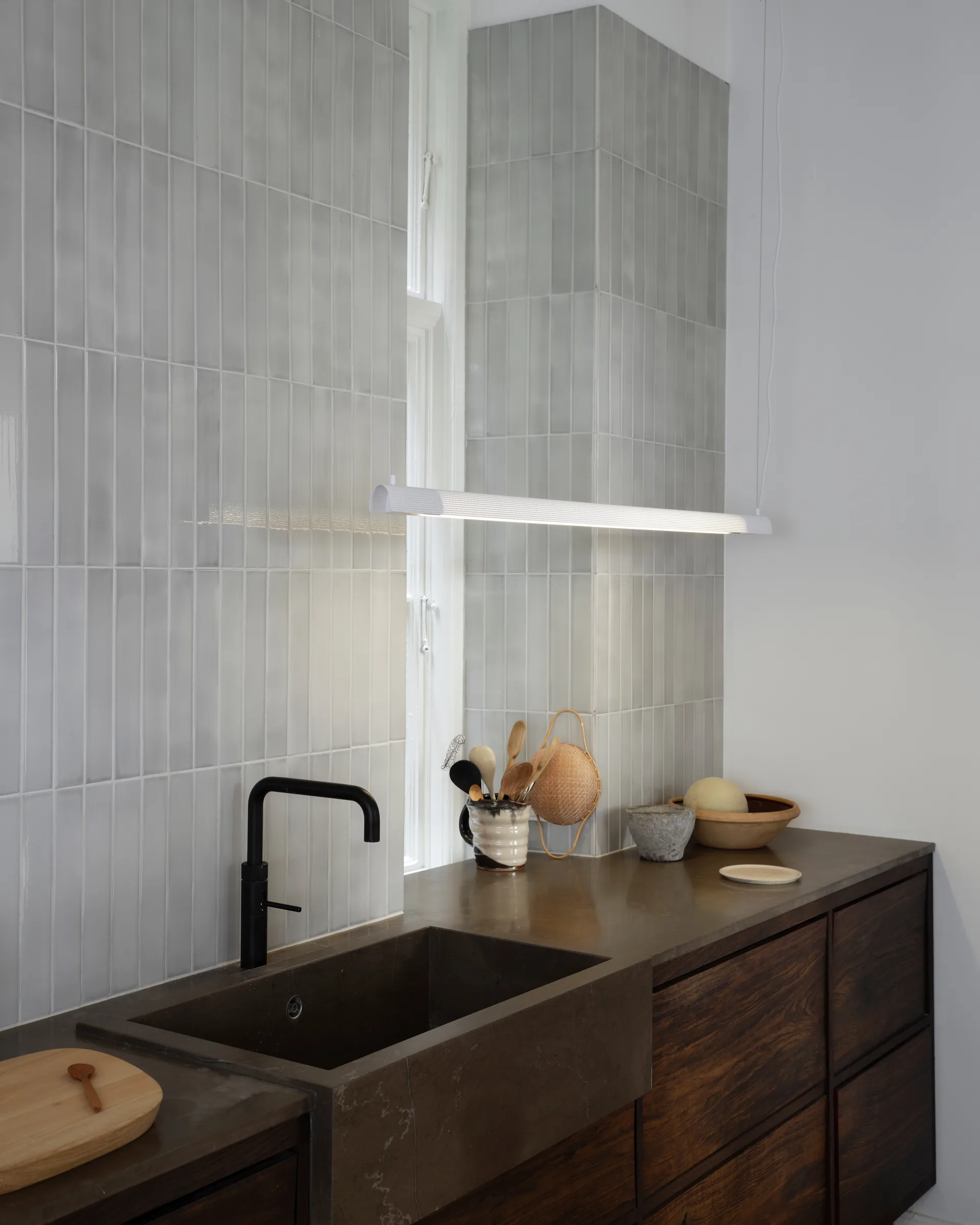 Radent Pendelleuchte long 135 cm, Weiß Gejst