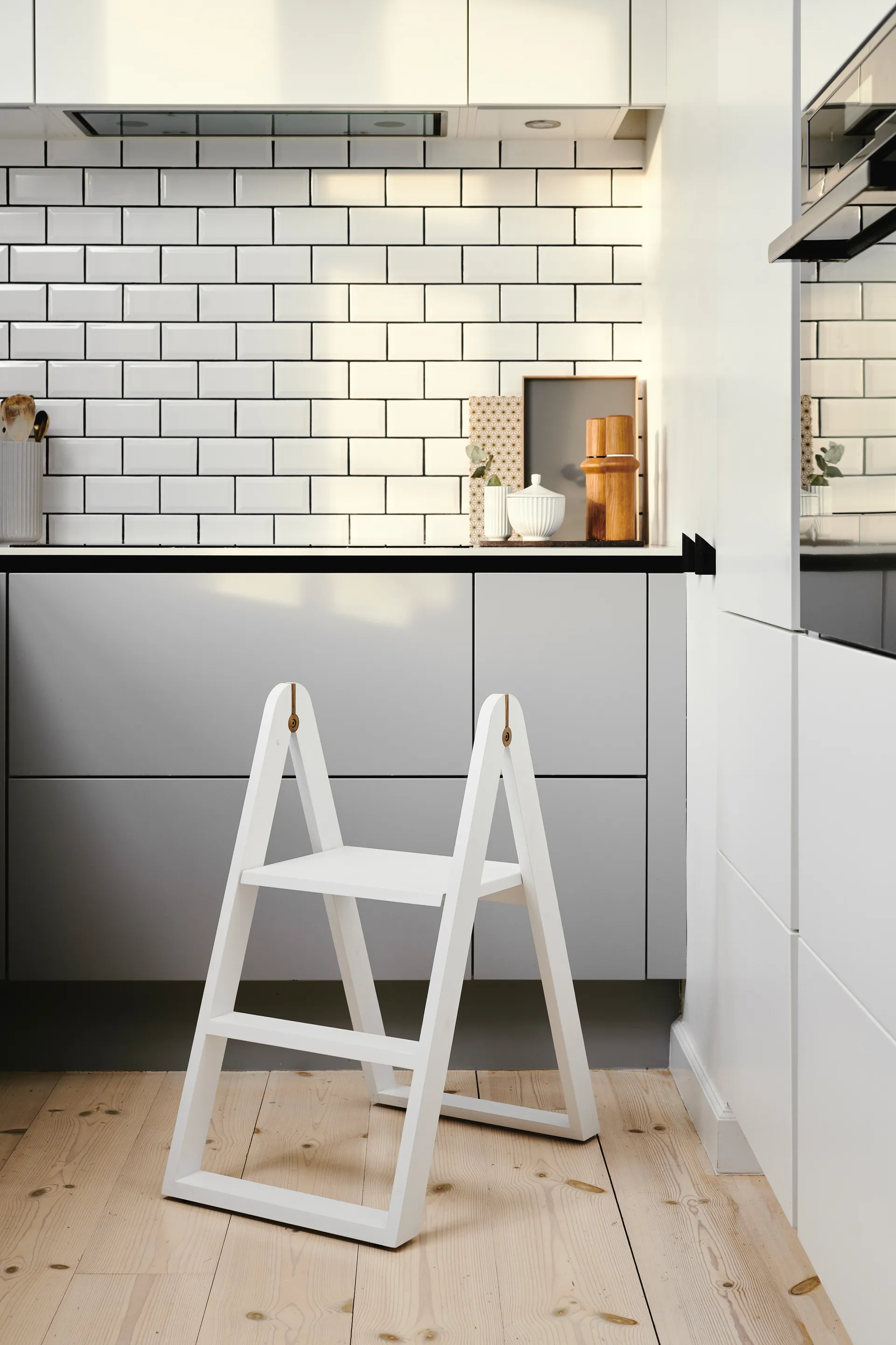 Reech stepladder Leiter, Weiß Gejst