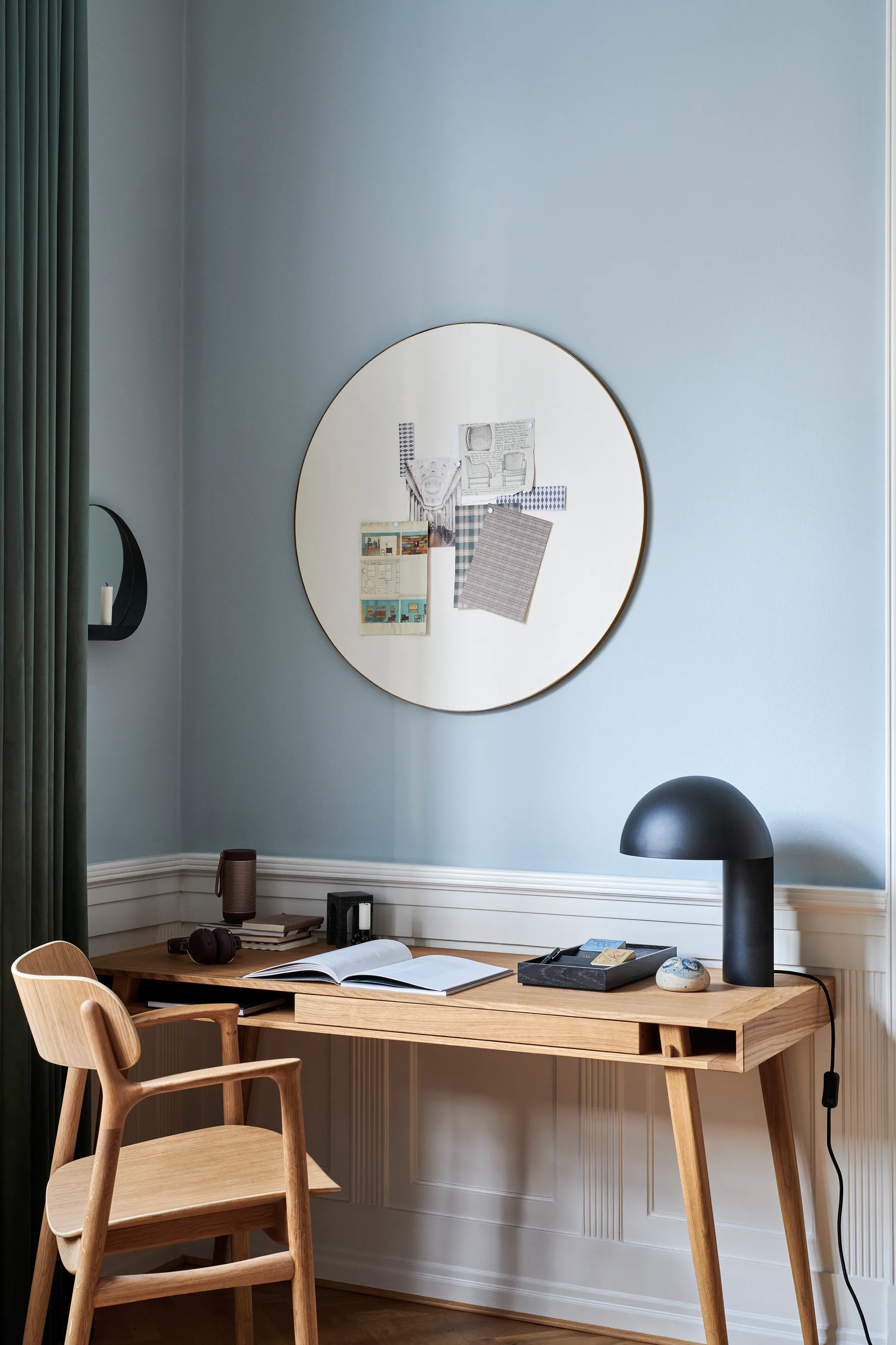 Retell pinboard Pinnwand Ø80cm, Weiß-Messing Gejst