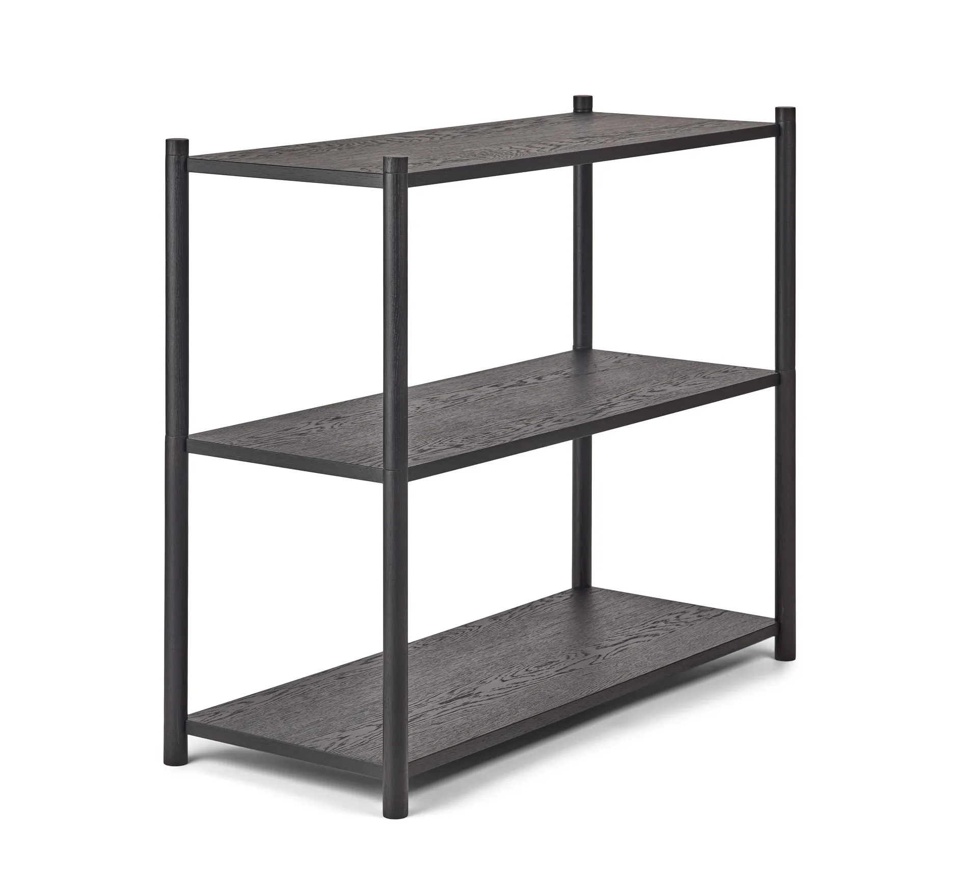 Sceene bookcase A, Schwarz gebeizte Eiche Gejst