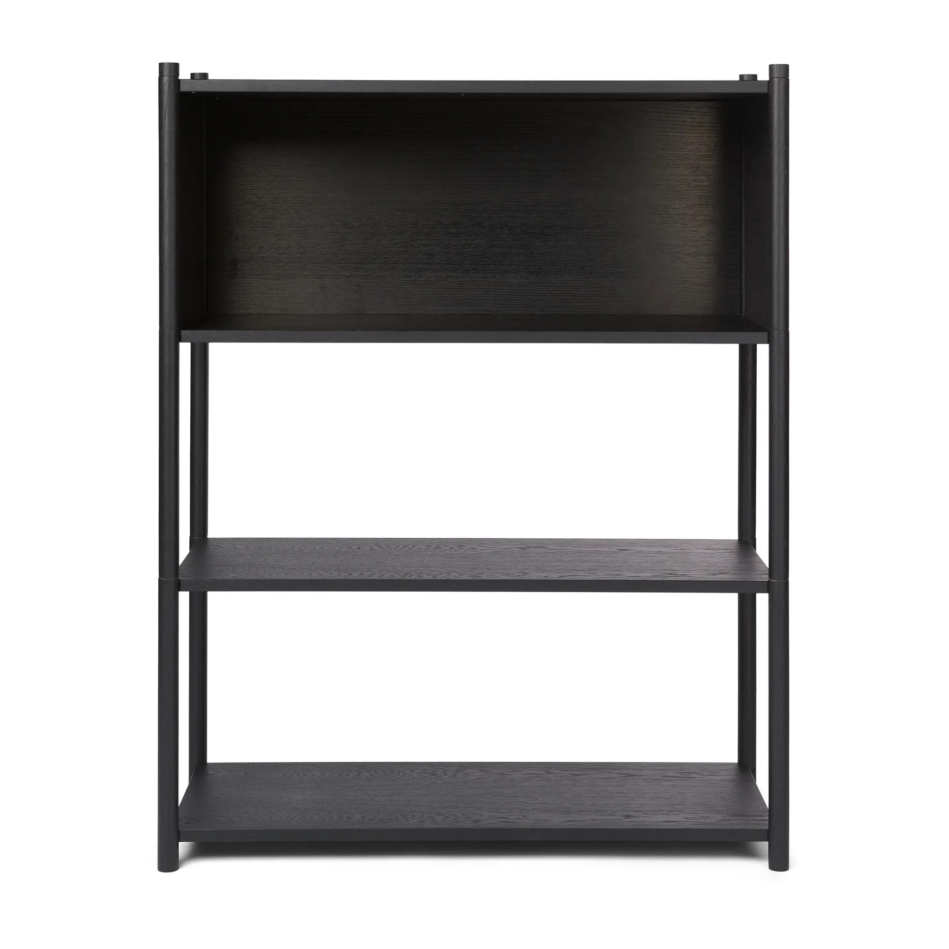 Sceene bookcase B, Schwarz gebeizte Eiche Gejst
