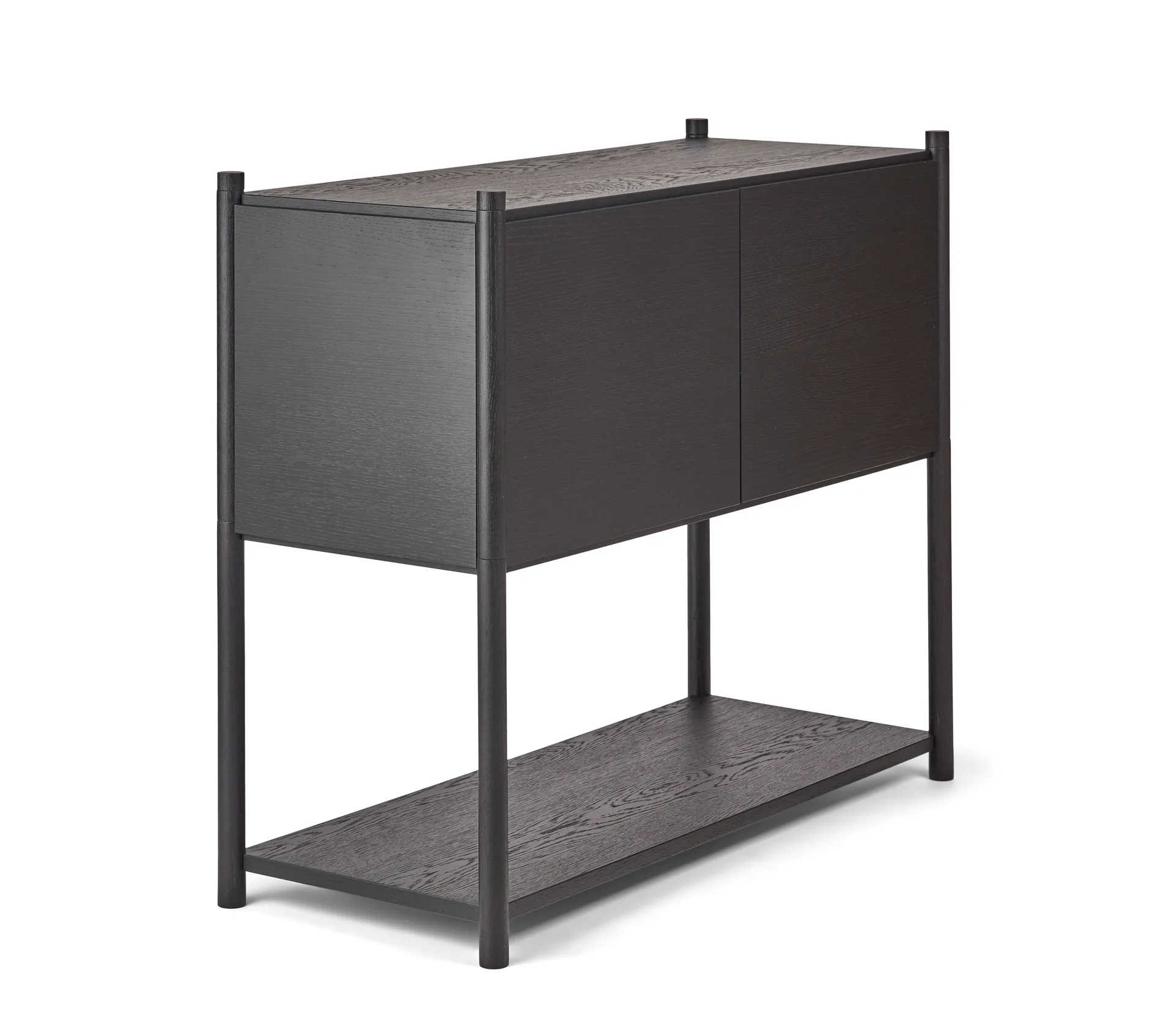 Sceene bookcase C, Schwarz gebeizte Eiche Gejst