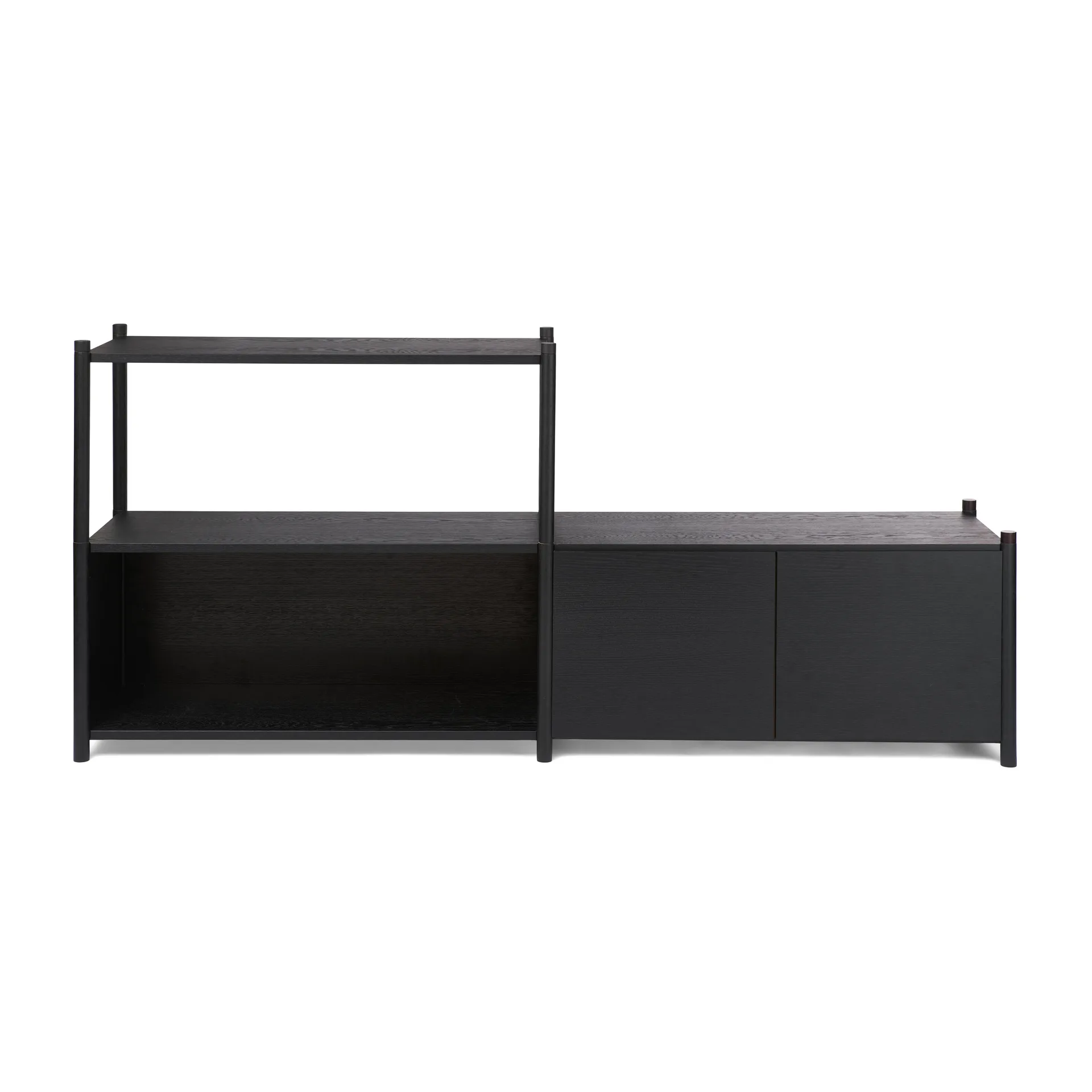 Sceene bookcase D, Schwarz gebeizte Eiche Gejst