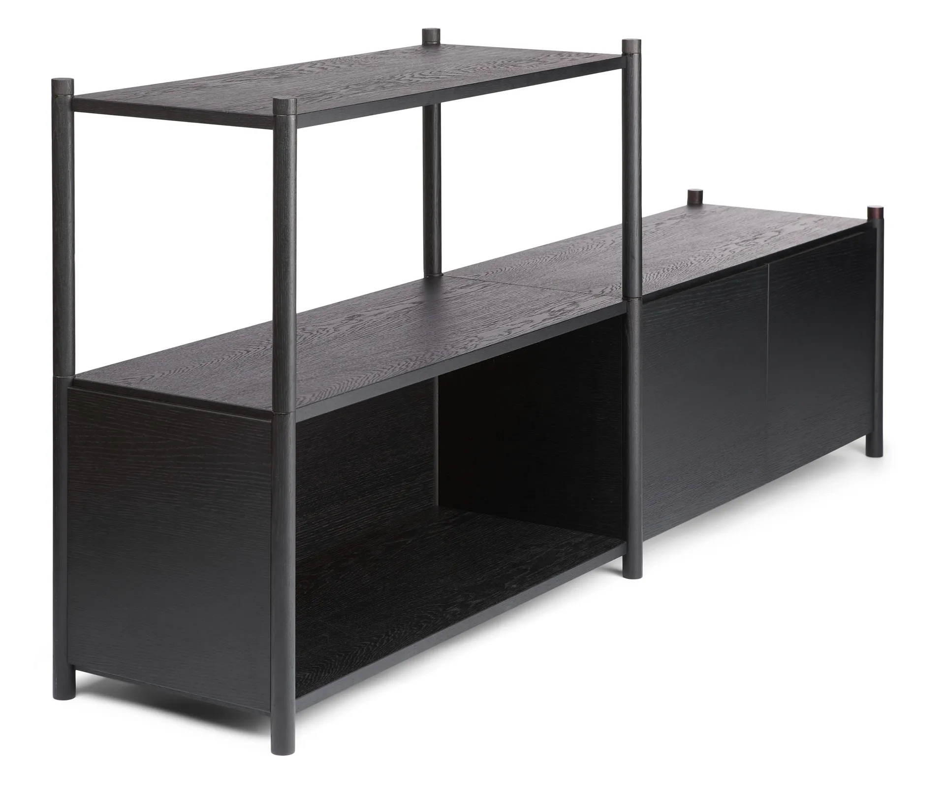 Sceene bookcase D, Schwarz gebeizte Eiche Gejst