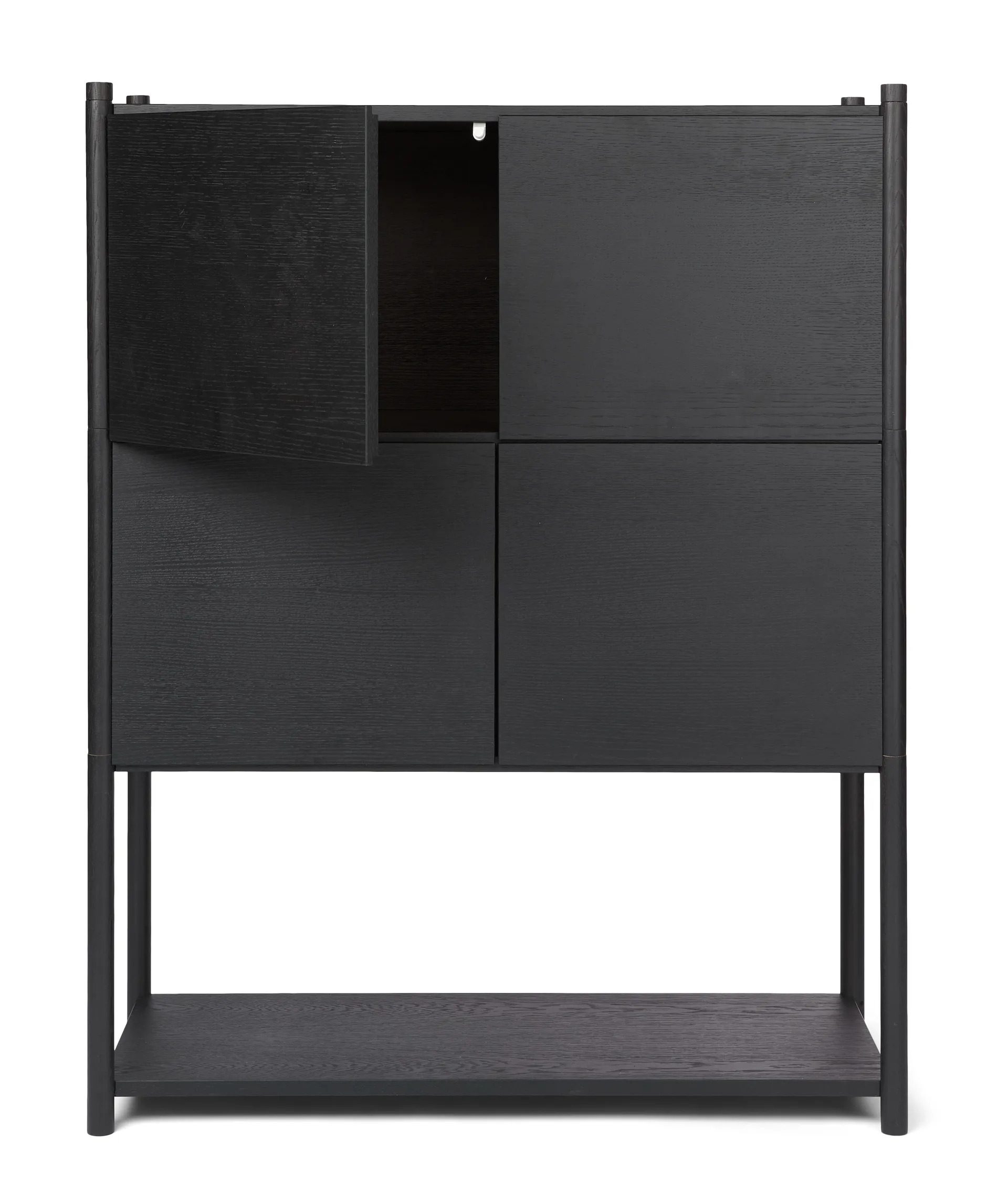 Sceene bookcase E, Schwarz gebeizte Eiche Gejst