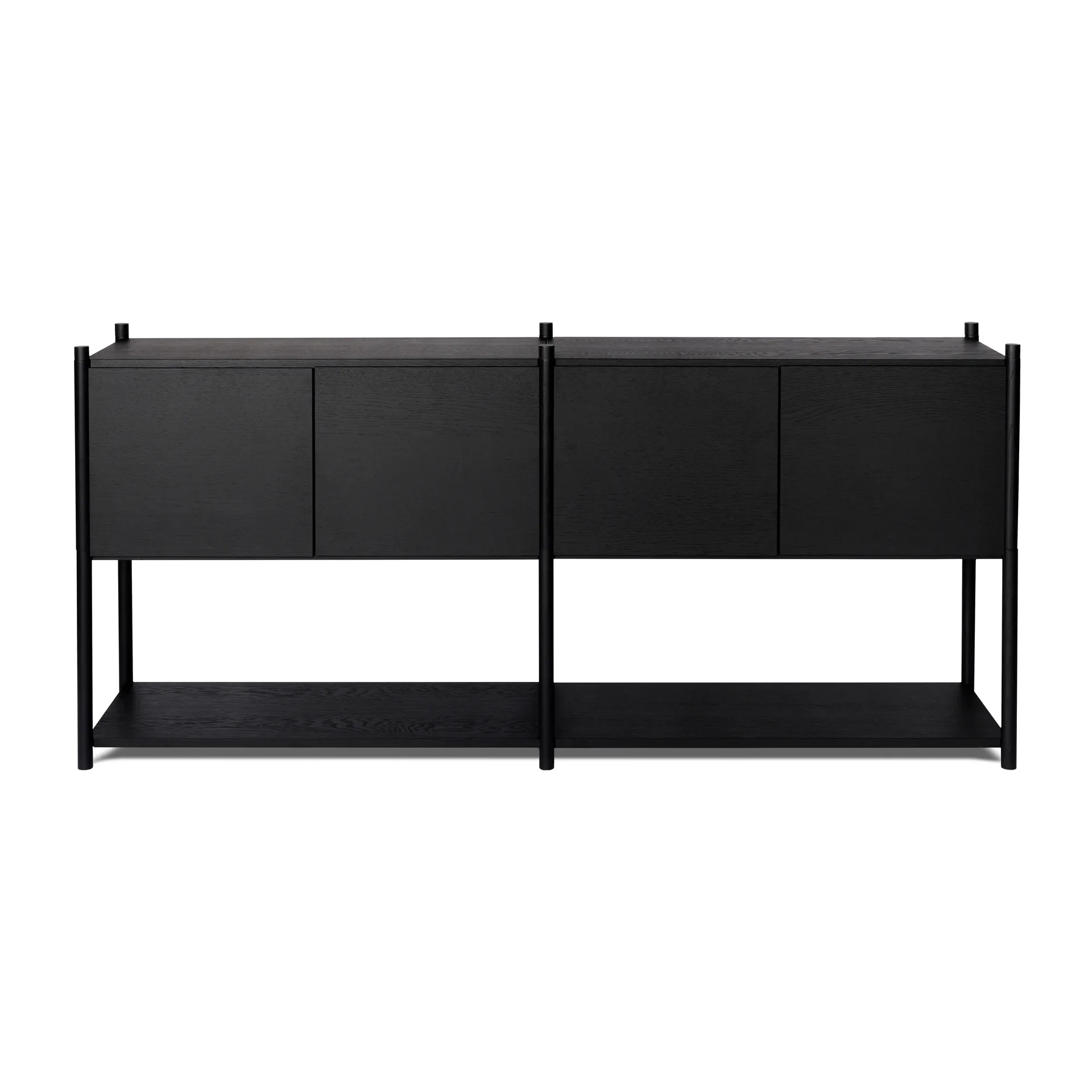 Sceene bookcase H, Schwarz gebeizte Eiche Gejst