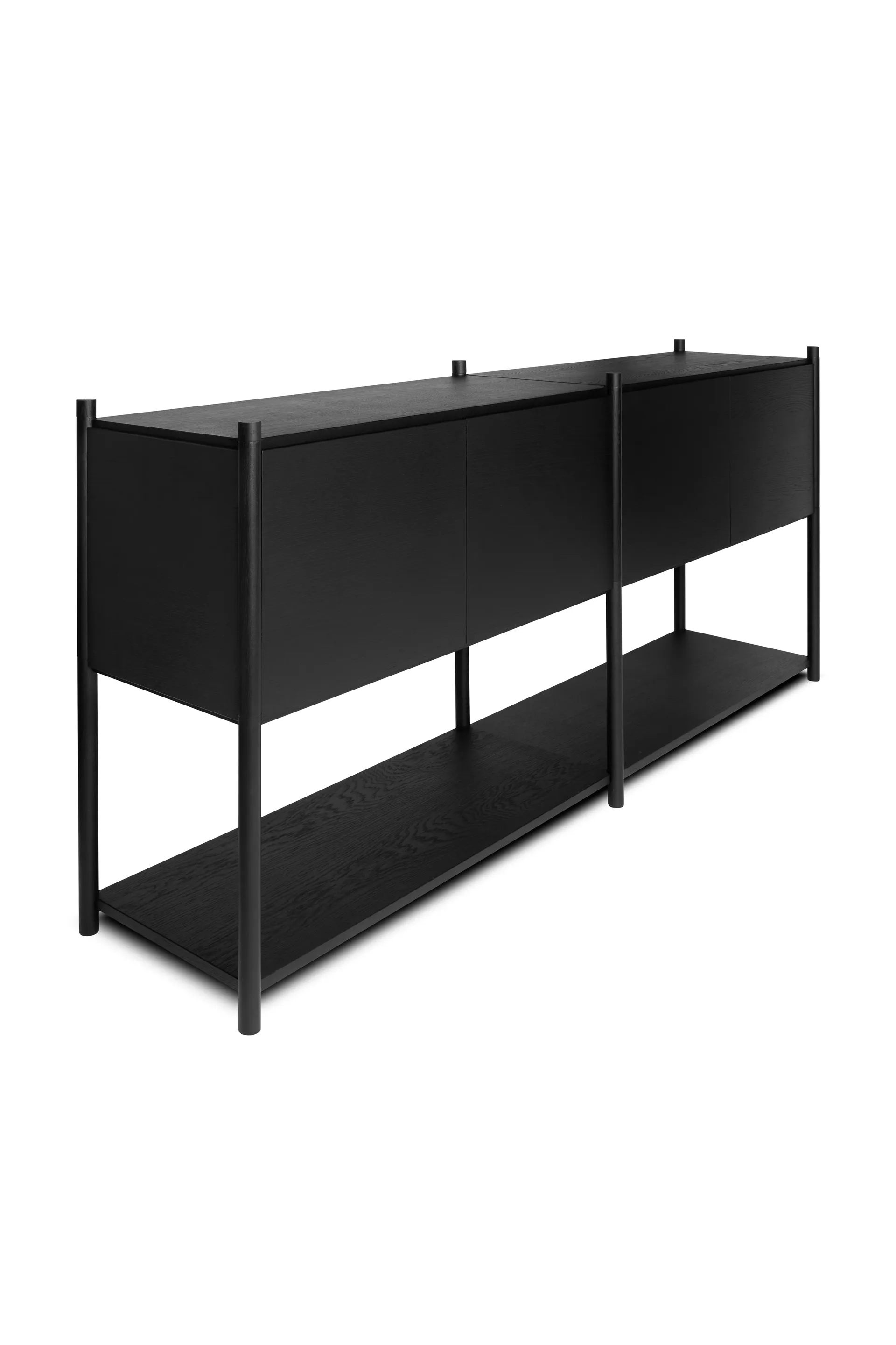 Sceene bookcase H, Schwarz gebeizte Eiche Gejst