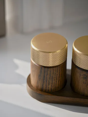 Sina Salz- und Pfeffermühle 6 cm - Dunkle Esche-Messing - Gejst