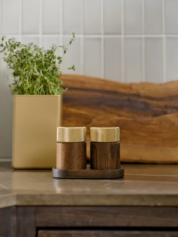 Sina Salz- und Pfeffermühle 6 cm - Dunkle Esche-Messing - Gejst