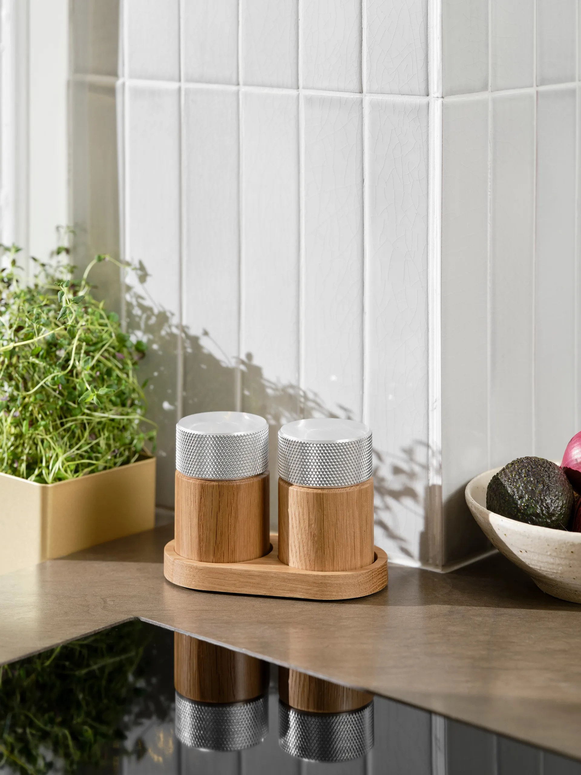 Sina Salz- und Pfeffermühle 6 cm, Eiche-Stahl Gejst