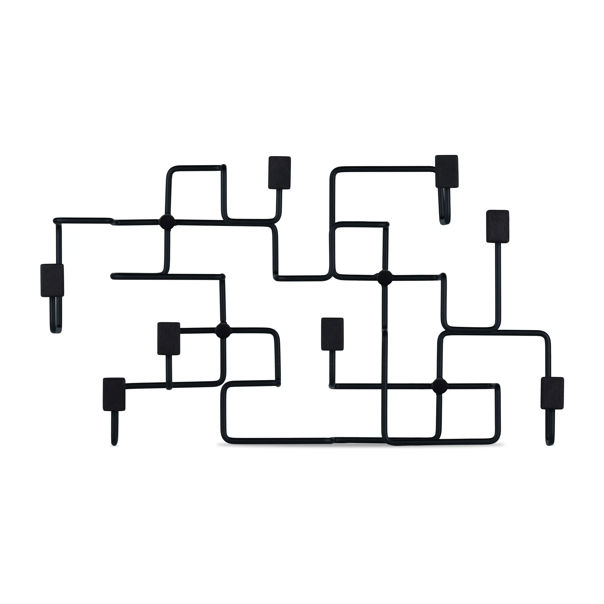 Underground Kleiderhaken, Schwarz-Eiche schwarz gebeizt Gejst