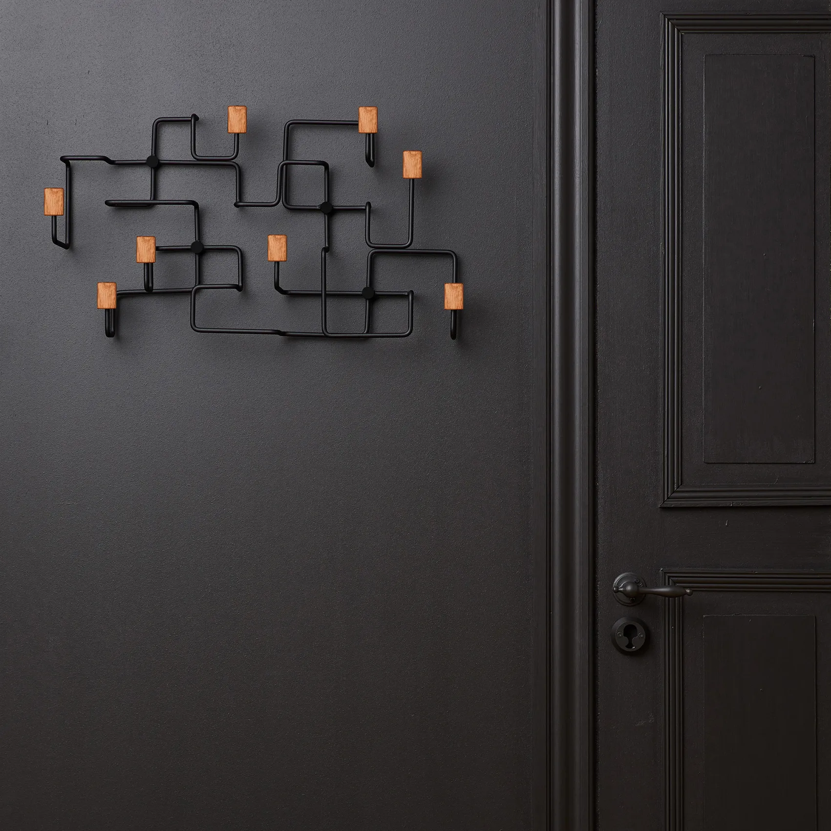 Underground Kleiderhaken, Schwarz-Eiche Gejst