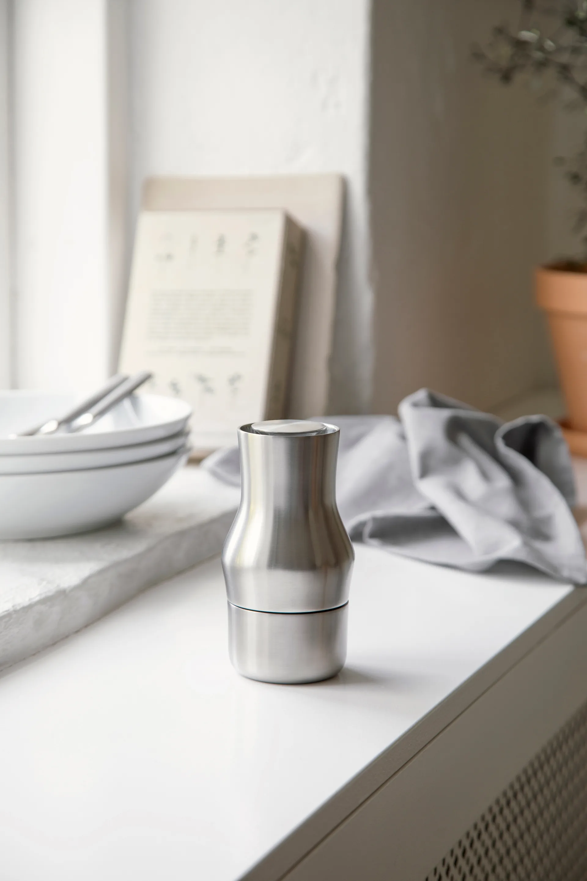 Dorotea Gewürzmühle 14 cm, Matt Stahl Gense