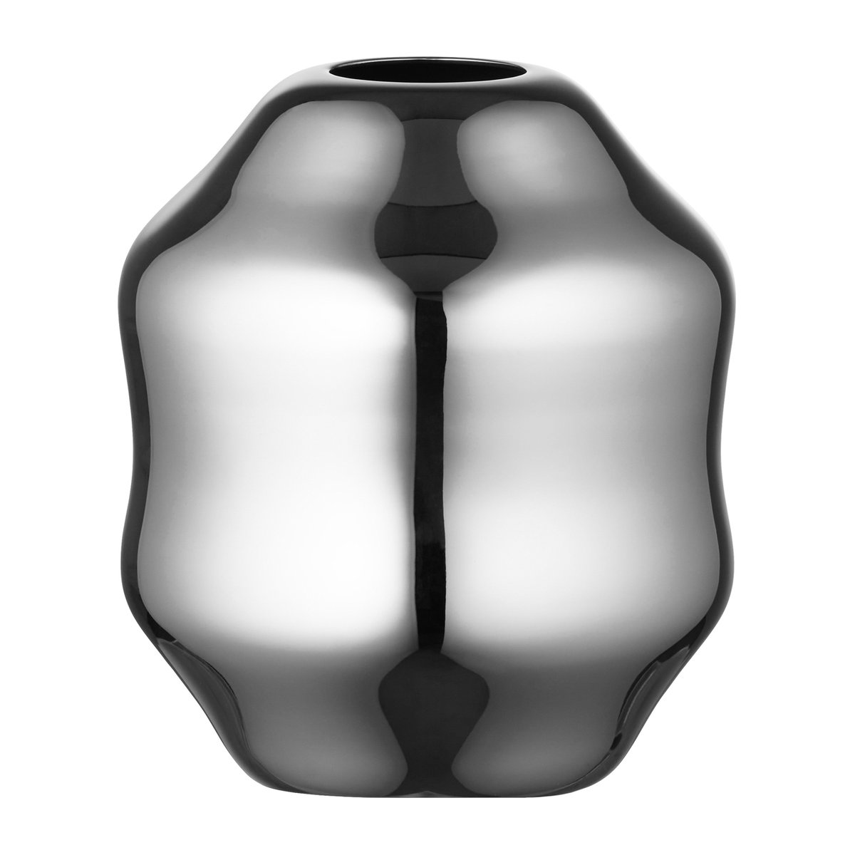 Gense Dorotea Vase 9 x 10cm Stahl glänzend