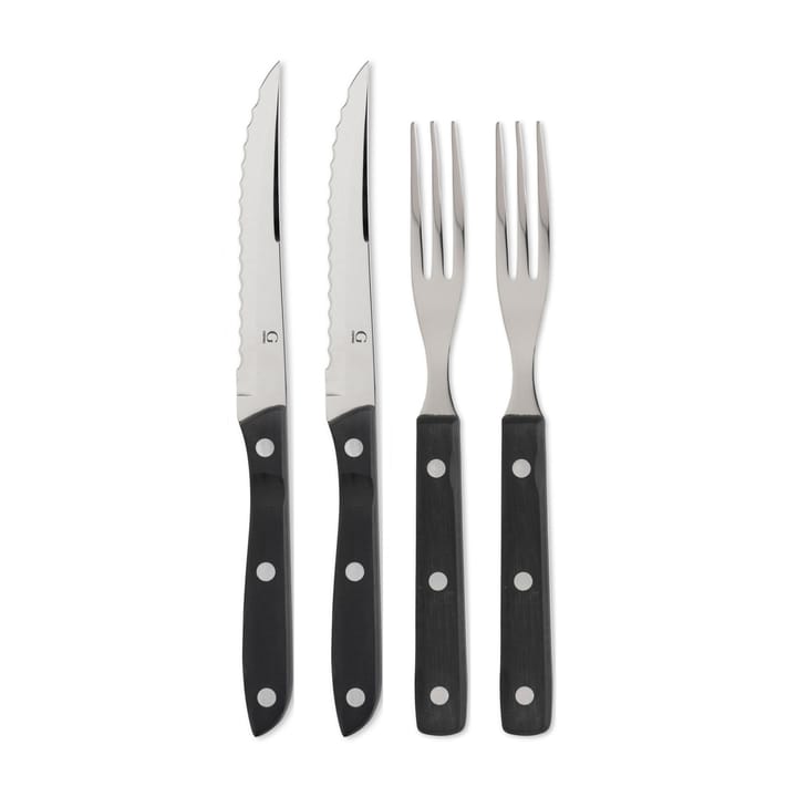 Old Farmer Grillbesteck schwarz - 4er Set - Gense