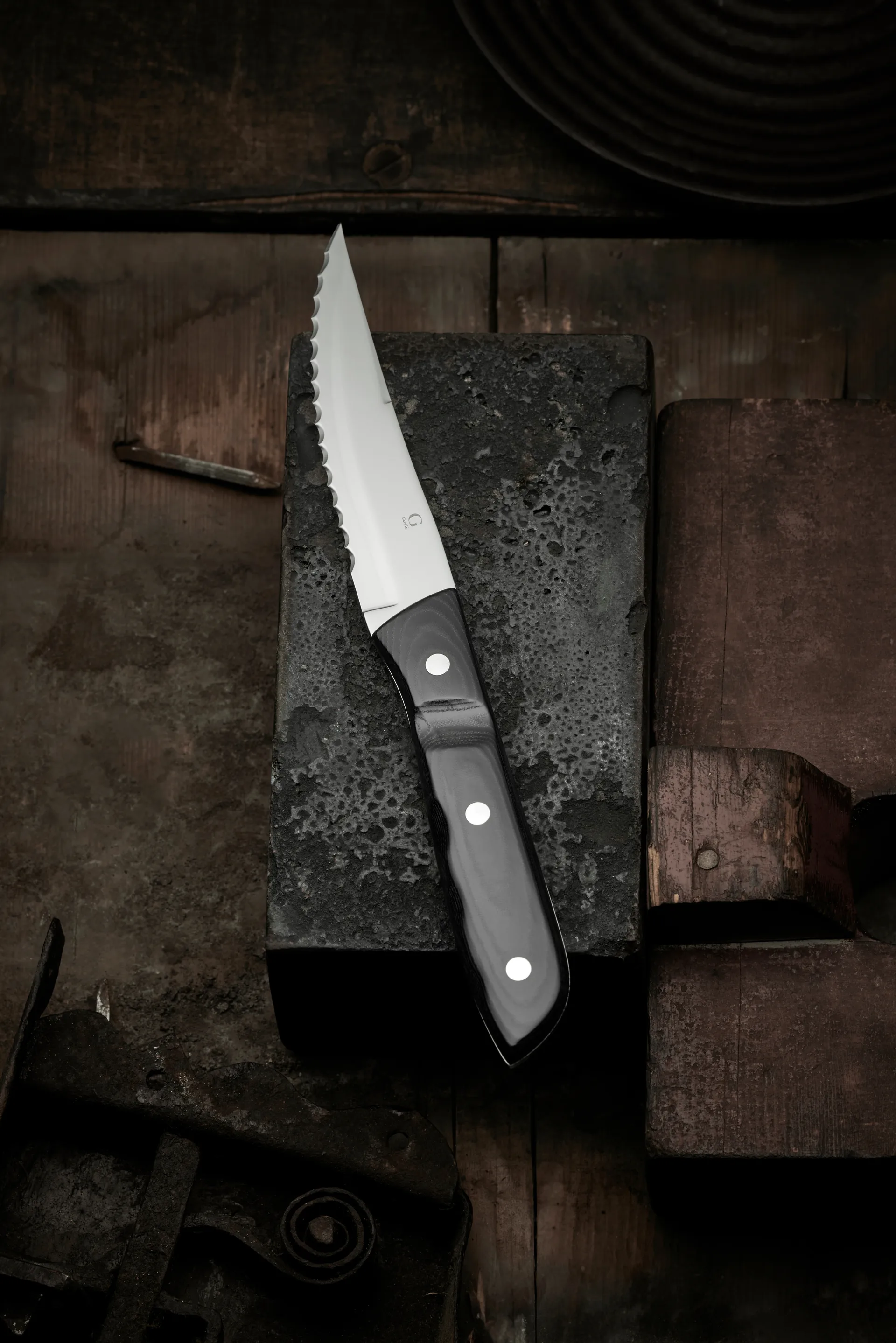 Old Farmer Steakmesser XL, Micarta Gense