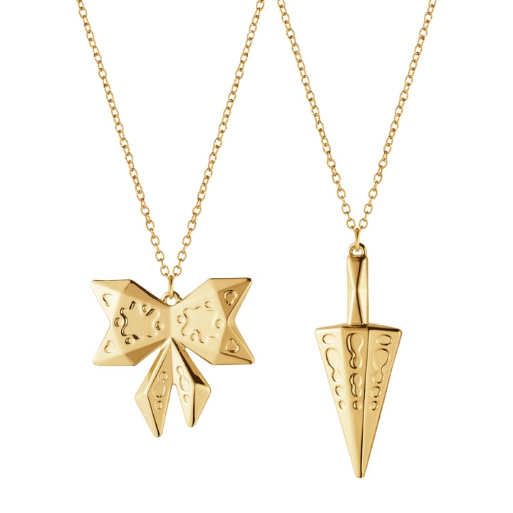 2022 Bow & Cone Weihnachtsanhänger mit Kette 2 Teile, Vergoldet Georg Jensen