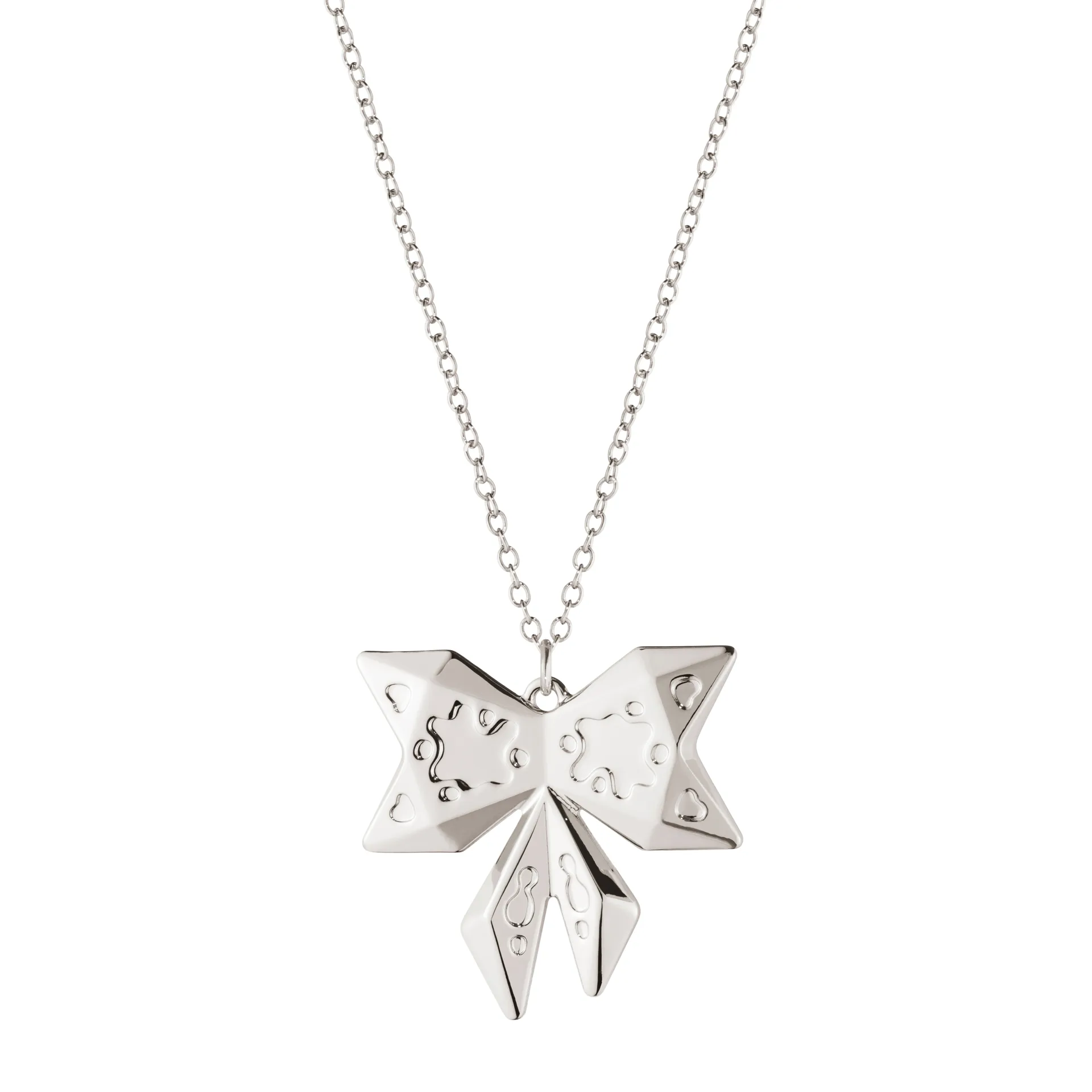 2022 Bow Weihnachtsanhänger mit Kette, Palladiniert Georg Jensen
