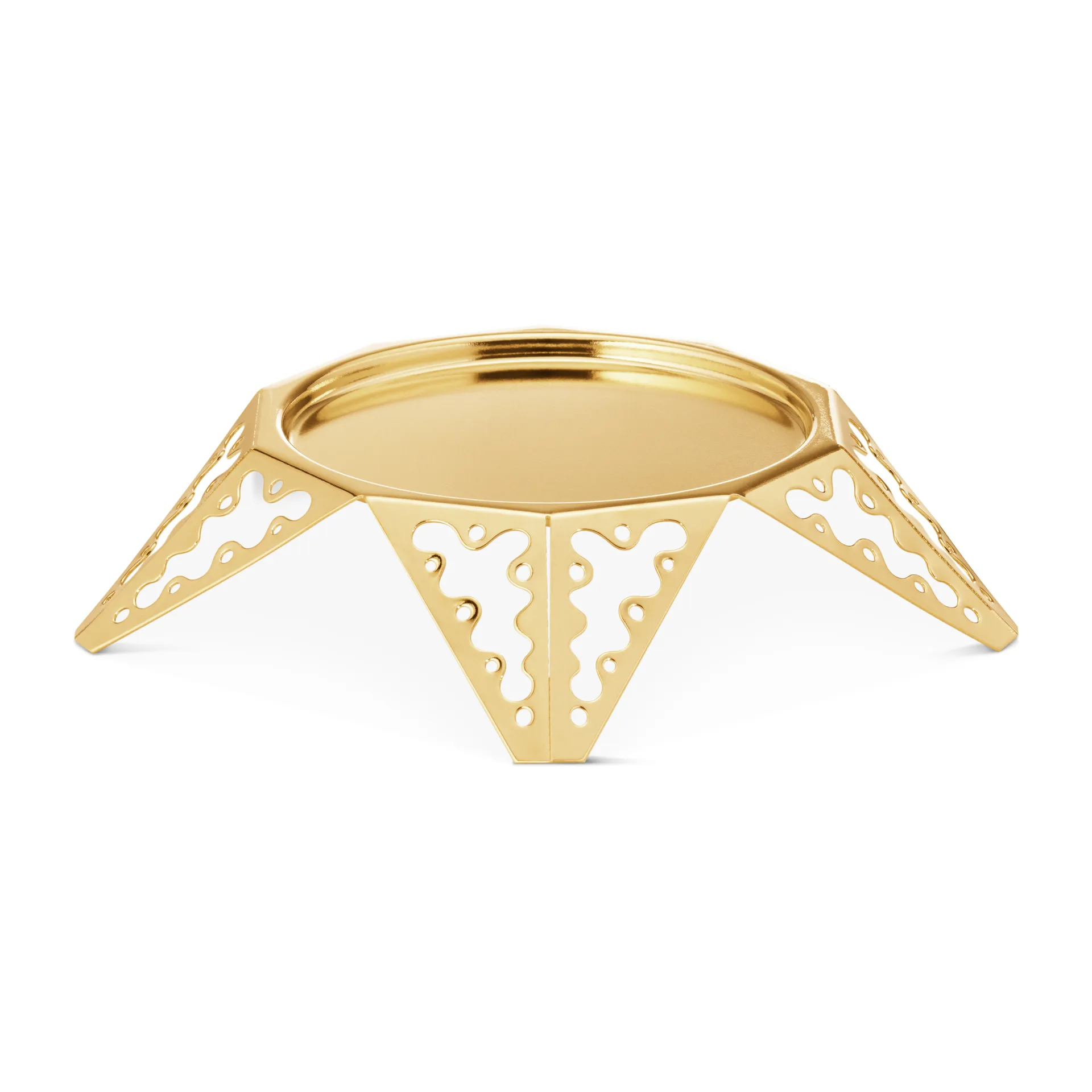 2022 Kerzenhalter für Stumpenkerzen, Vergoldet Georg Jensen