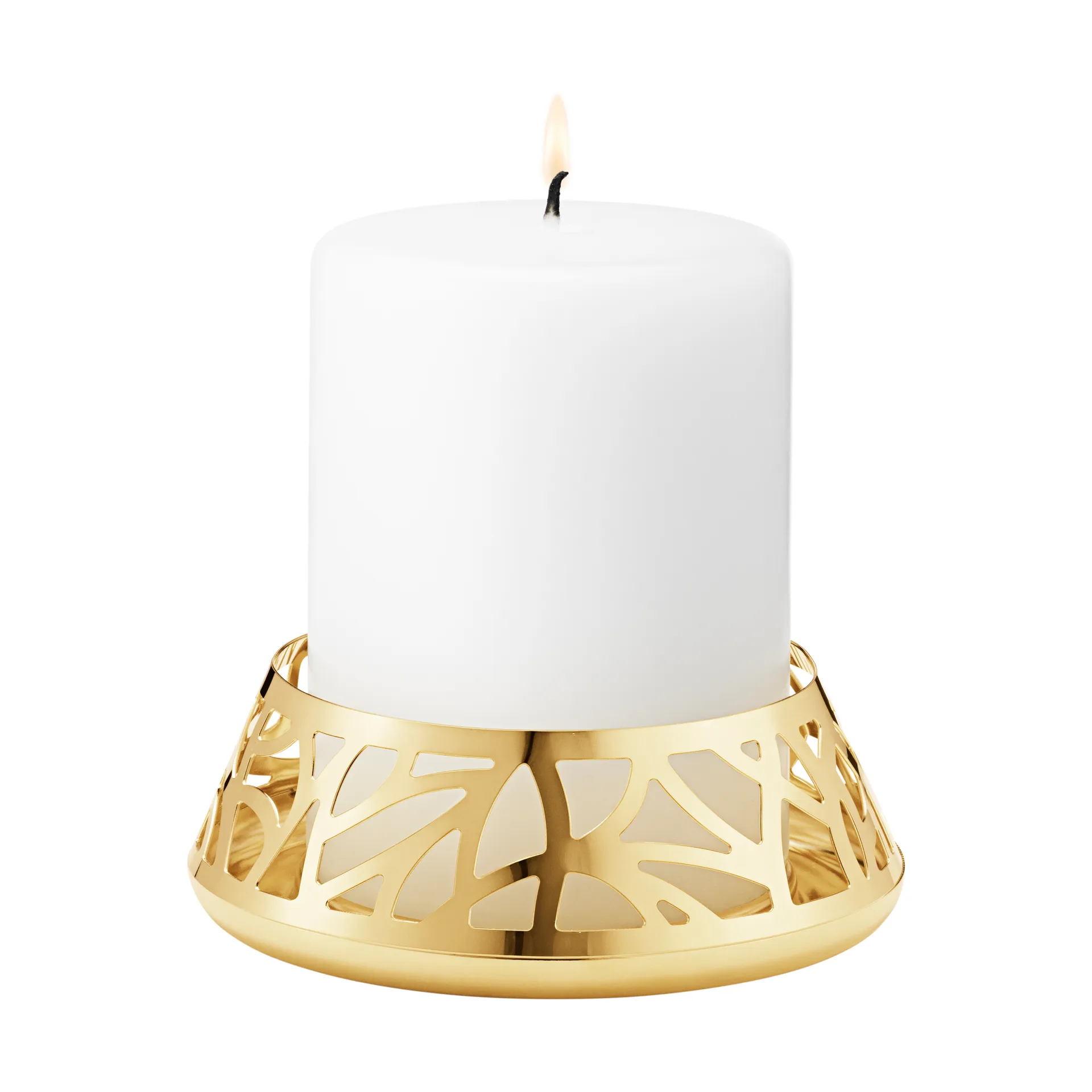 2023 Block-Kerzenhalter, Vergoldet Georg Jensen