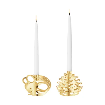 2023 Kerzenhalter 2 Teile - Vergoldet - Georg Jensen