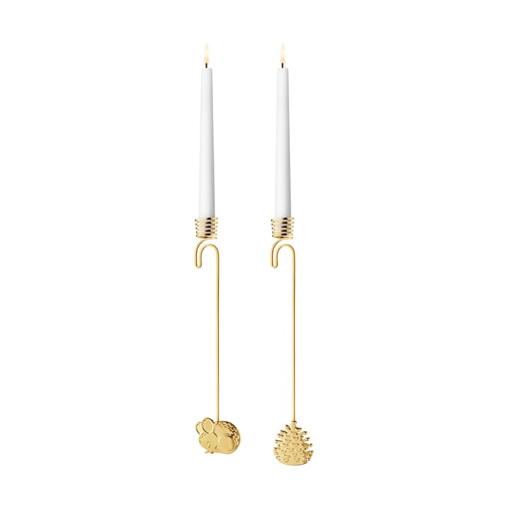 2023 Kerzenhalter hängend 2 Teile, Vergoldet Georg Jensen