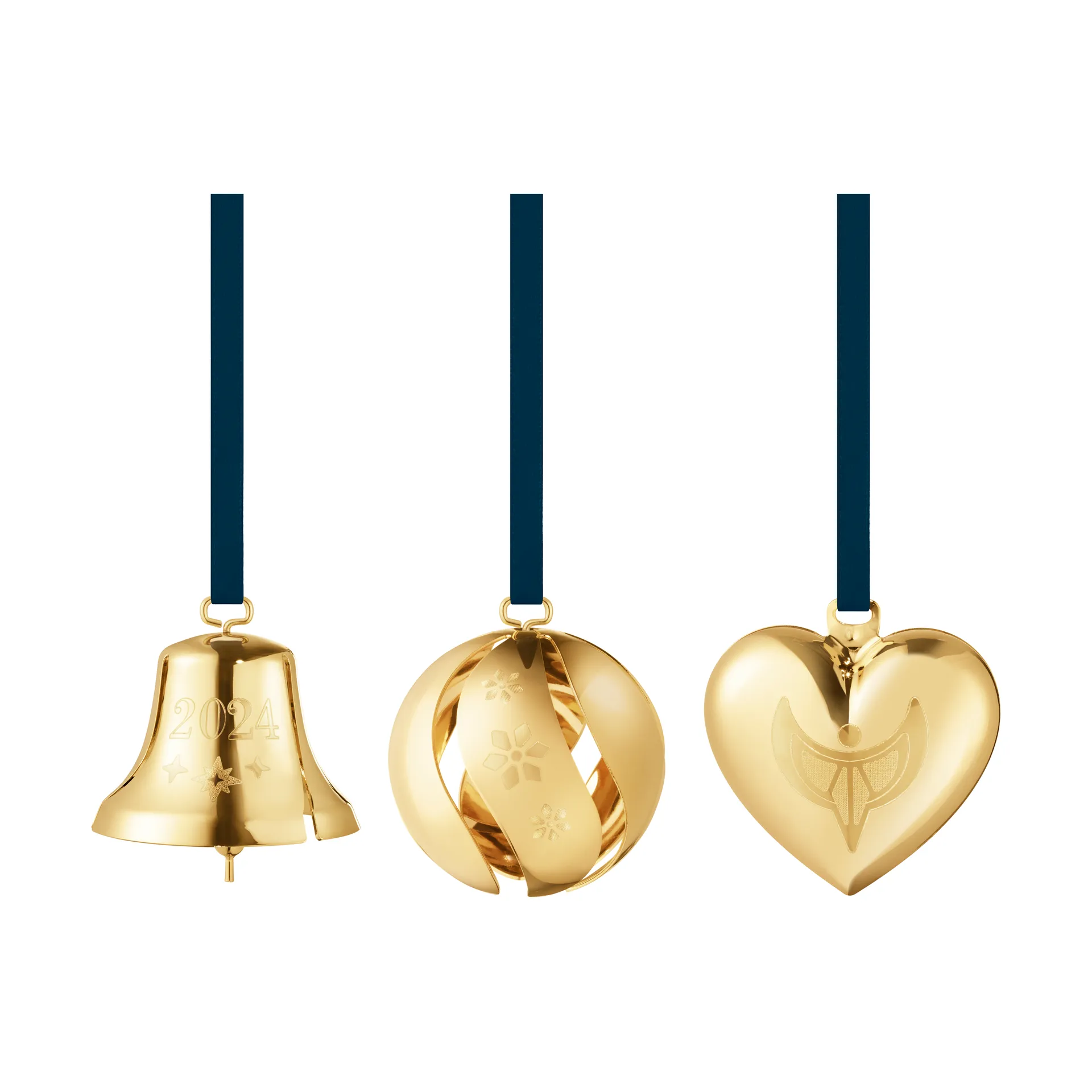 2024 Geschenkset 3 Teile, Vergoldet Georg Jensen