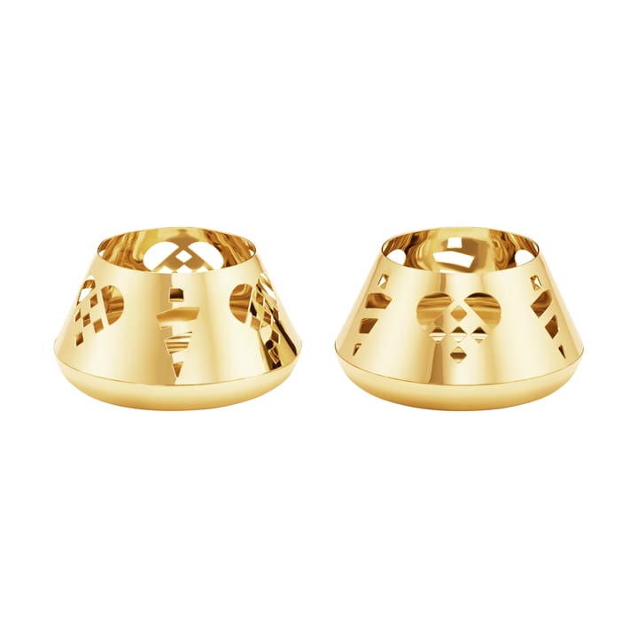 2025 Kerzenhalter 2er-Pack - Goldplattierter Edelstahl - Georg Jensen