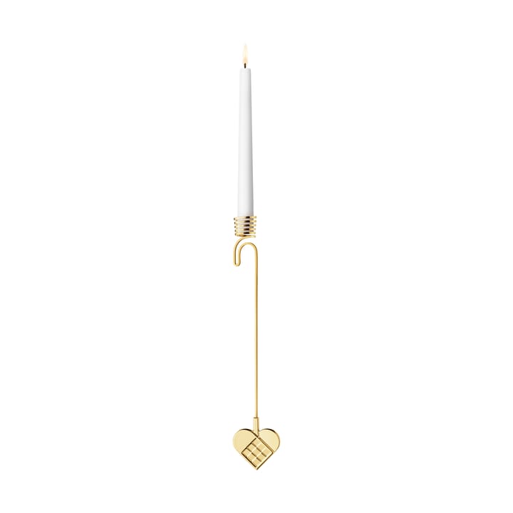 2025 Kerzenhalter für Weihnachtsbaum Herz - Goldplattierte Zinklegierung - Georg Jensen