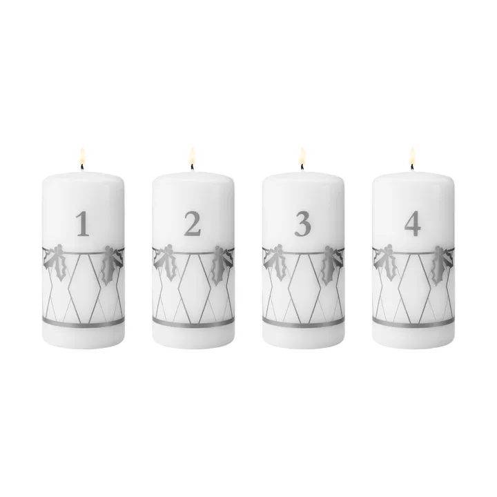 Adventslicht 2026 - Silberdruck, 4-teilig - Georg Jensen