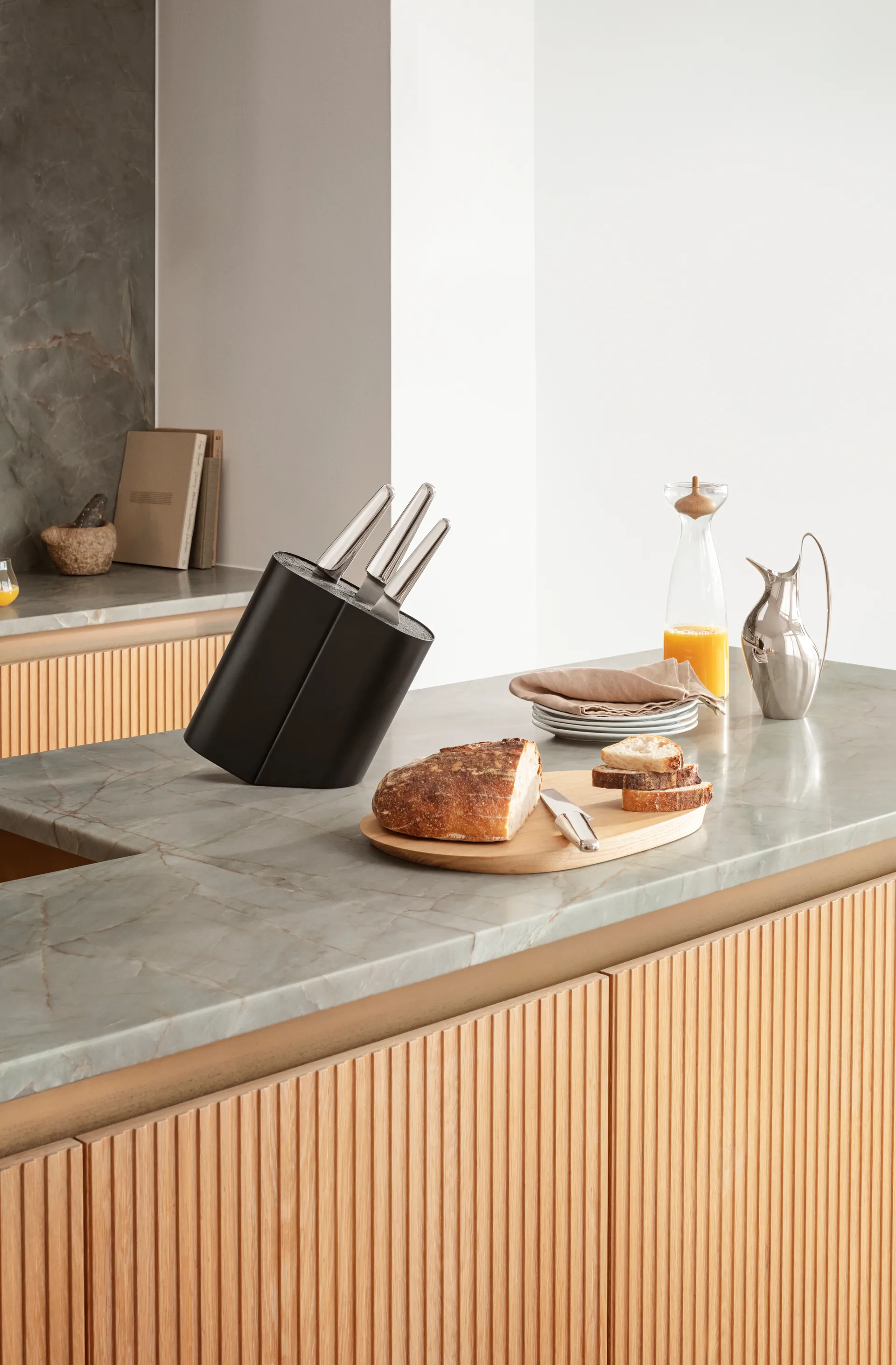 Alfredo Messerblock, Edelstahl-Schwarz Georg Jensen