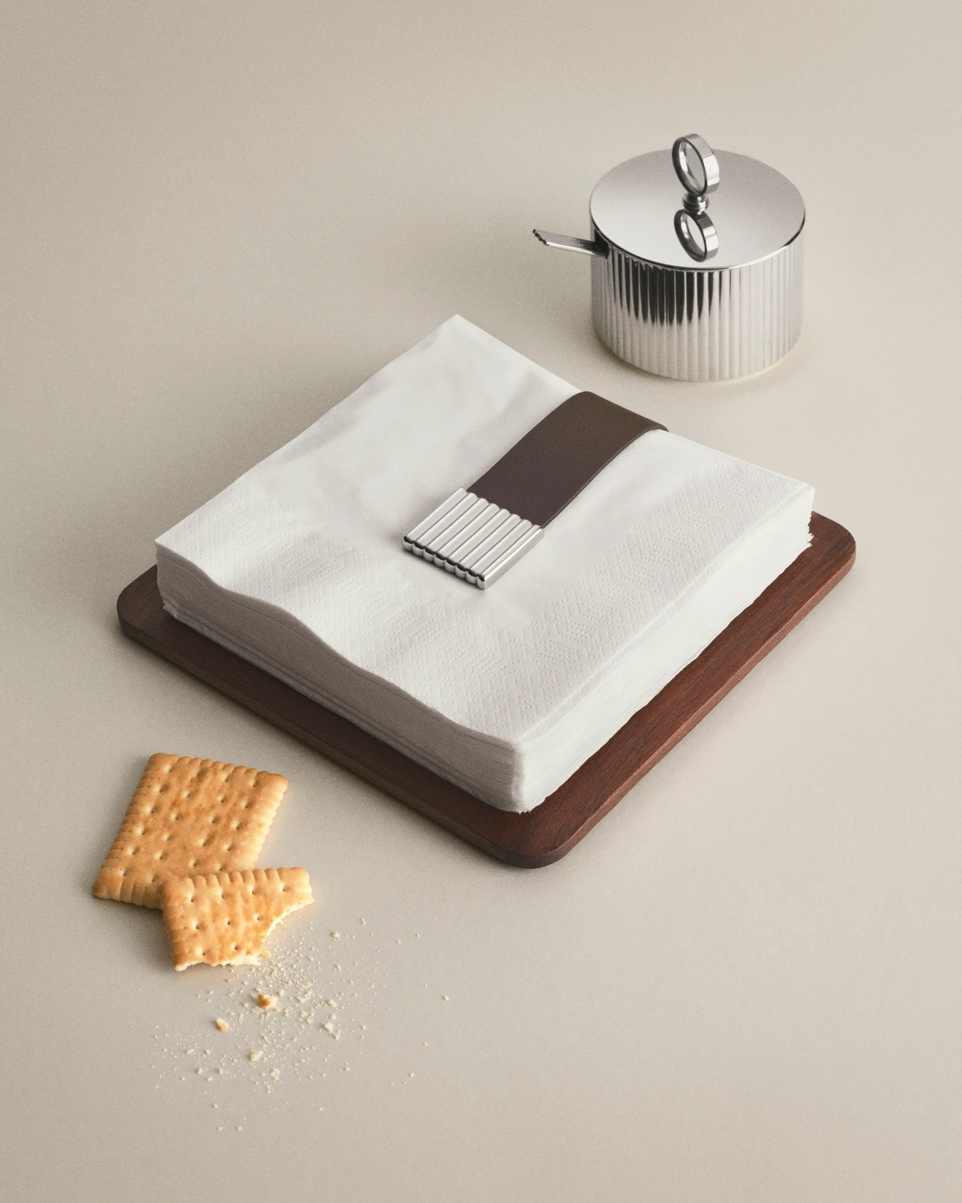 Bernadotte Serviettenhalter 20,1x20,1 cm, Edelstahl Georg Jensen