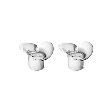 Bloom Botanica Windlicht 2er Pack - Edelstahl - Georg Jensen