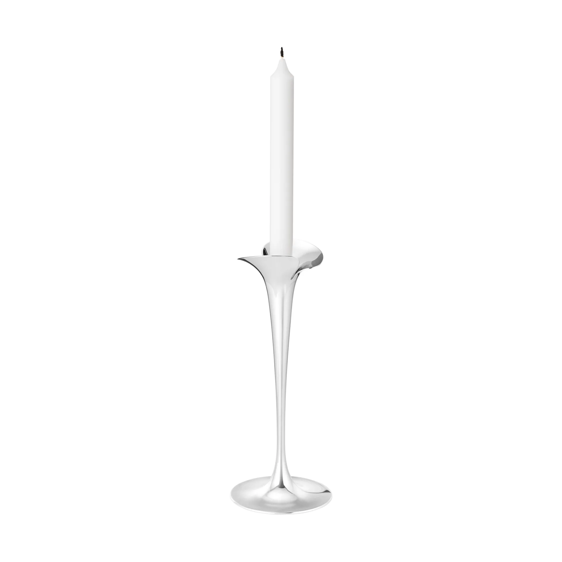 Bloom Kerzenhalter für Stabkerzen, Edelstahl, groß, 2er-Pack Georg Jensen