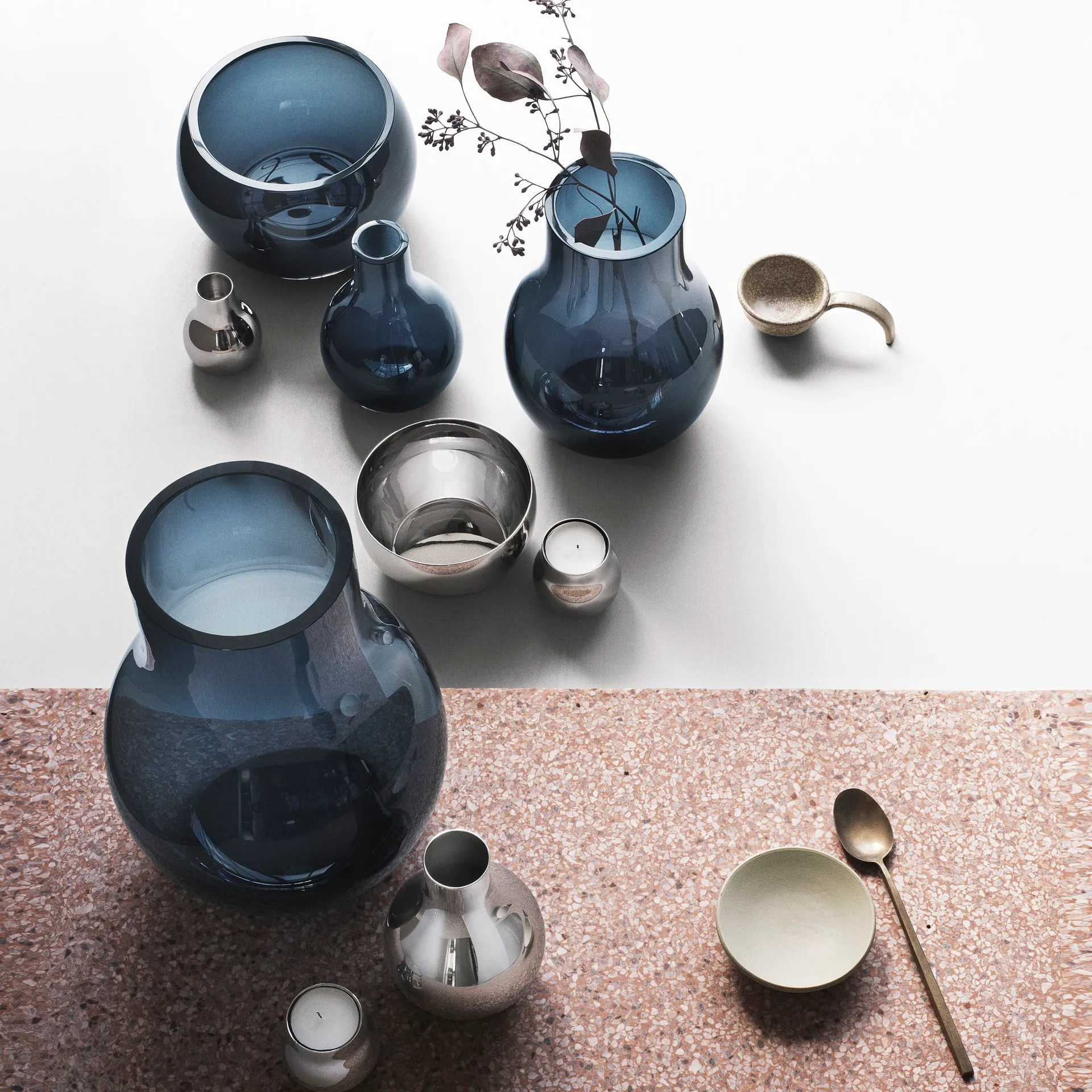 Cafu Glasvase blau, Mini, 14,8cm Georg Jensen
