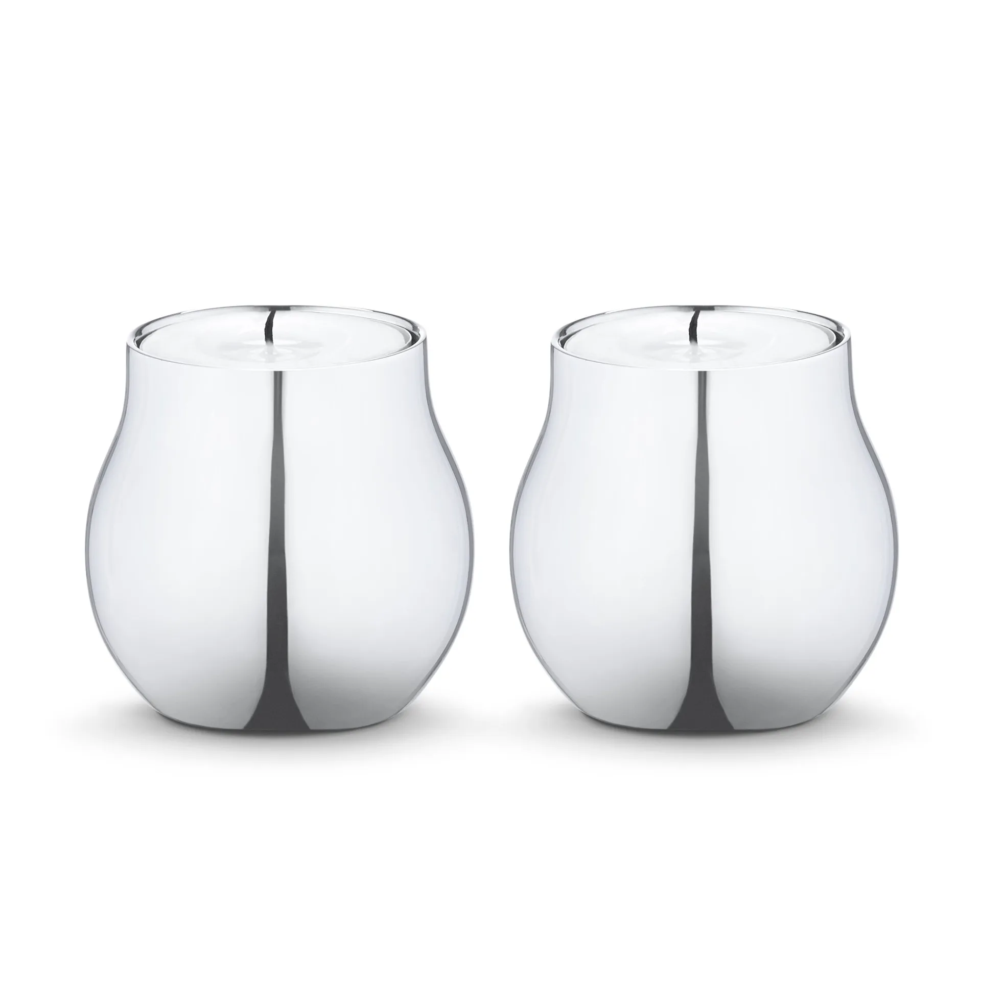 Cafu Teelichthalter 2er Pack, Edelstahl Georg Jensen